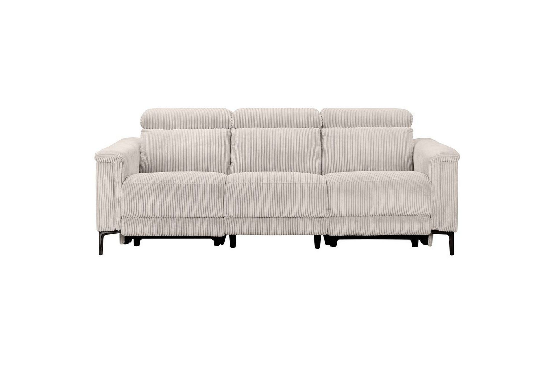 Reclinersoffa utan h&ouml;rn Loft24 Lund Reclinersoffa 3-sits Vit -