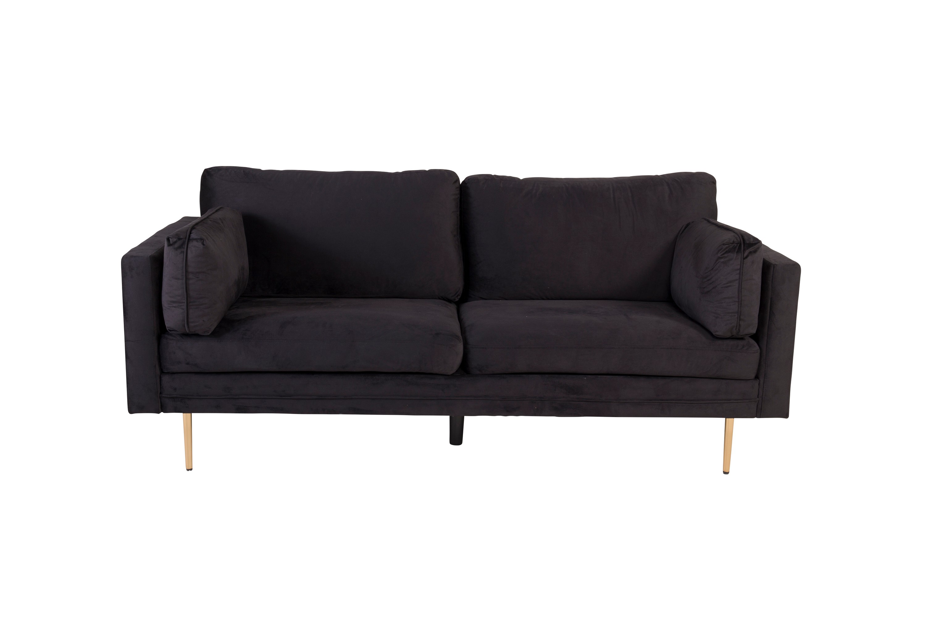 Boom Sammetssoffa 3-sits Svart