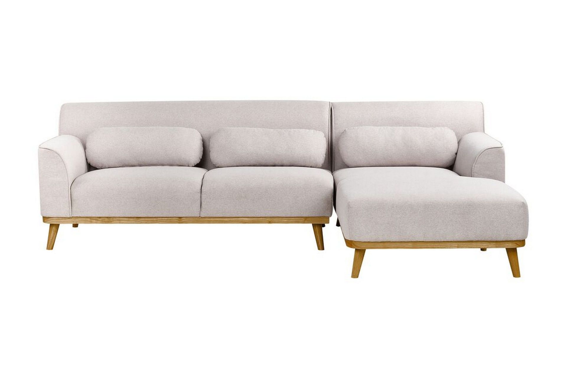 Bree H&ouml;rnsoffa 3-sits - Gr&aring;/Ljust tr&auml;