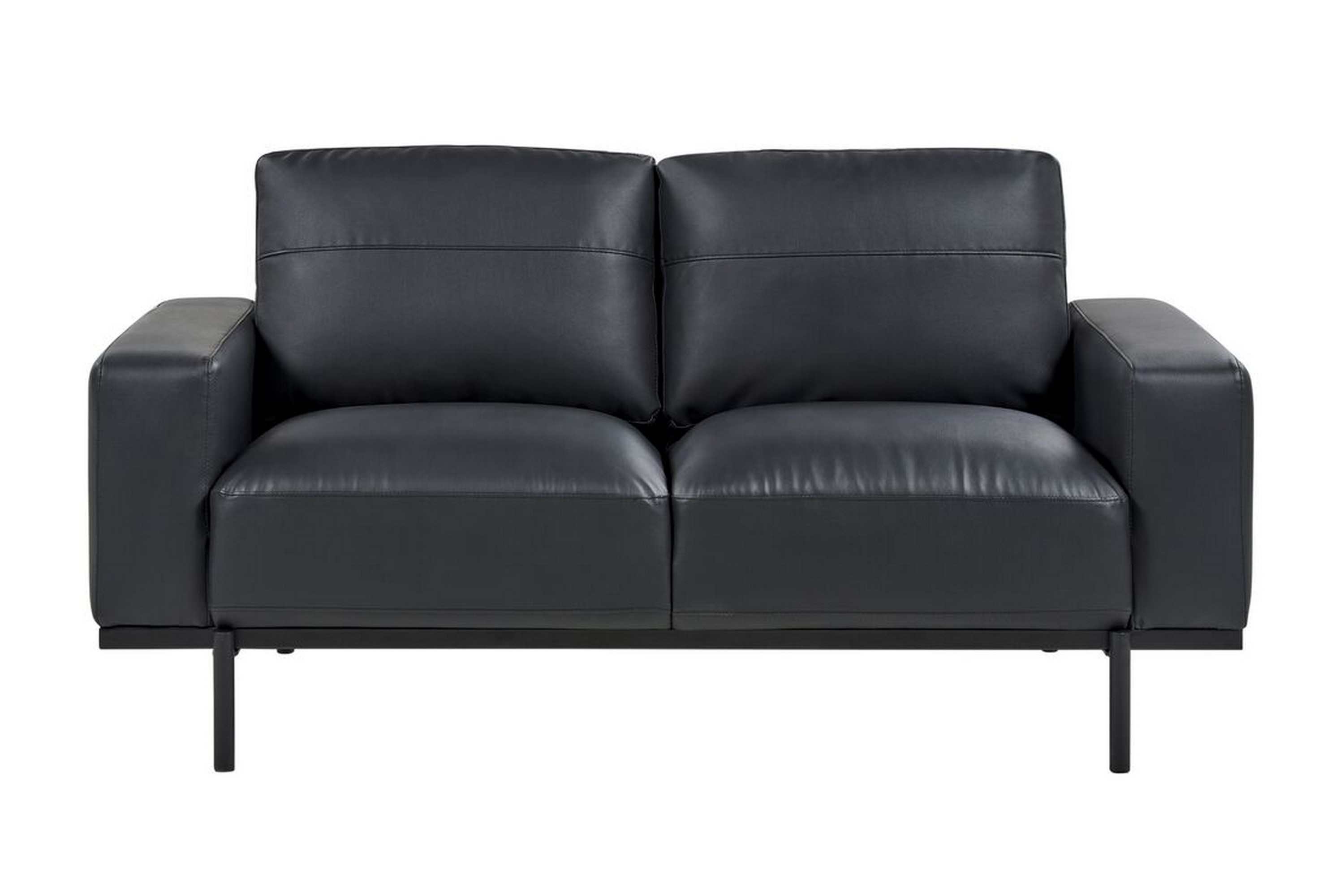 bruna soffa 2-sits - svart