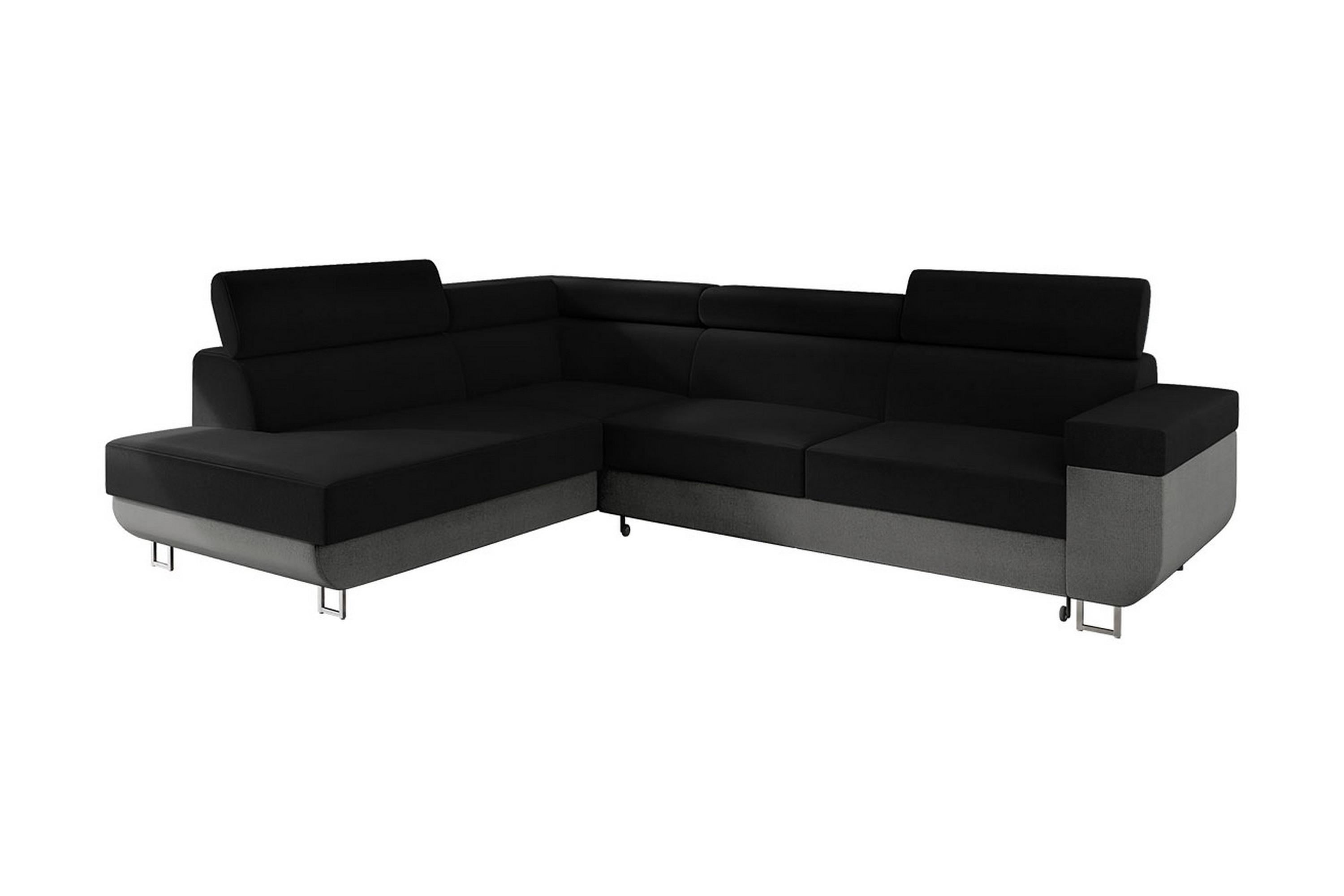 Bäddsoffa m-Schäslong Argueso 3-sits L-formad Grå