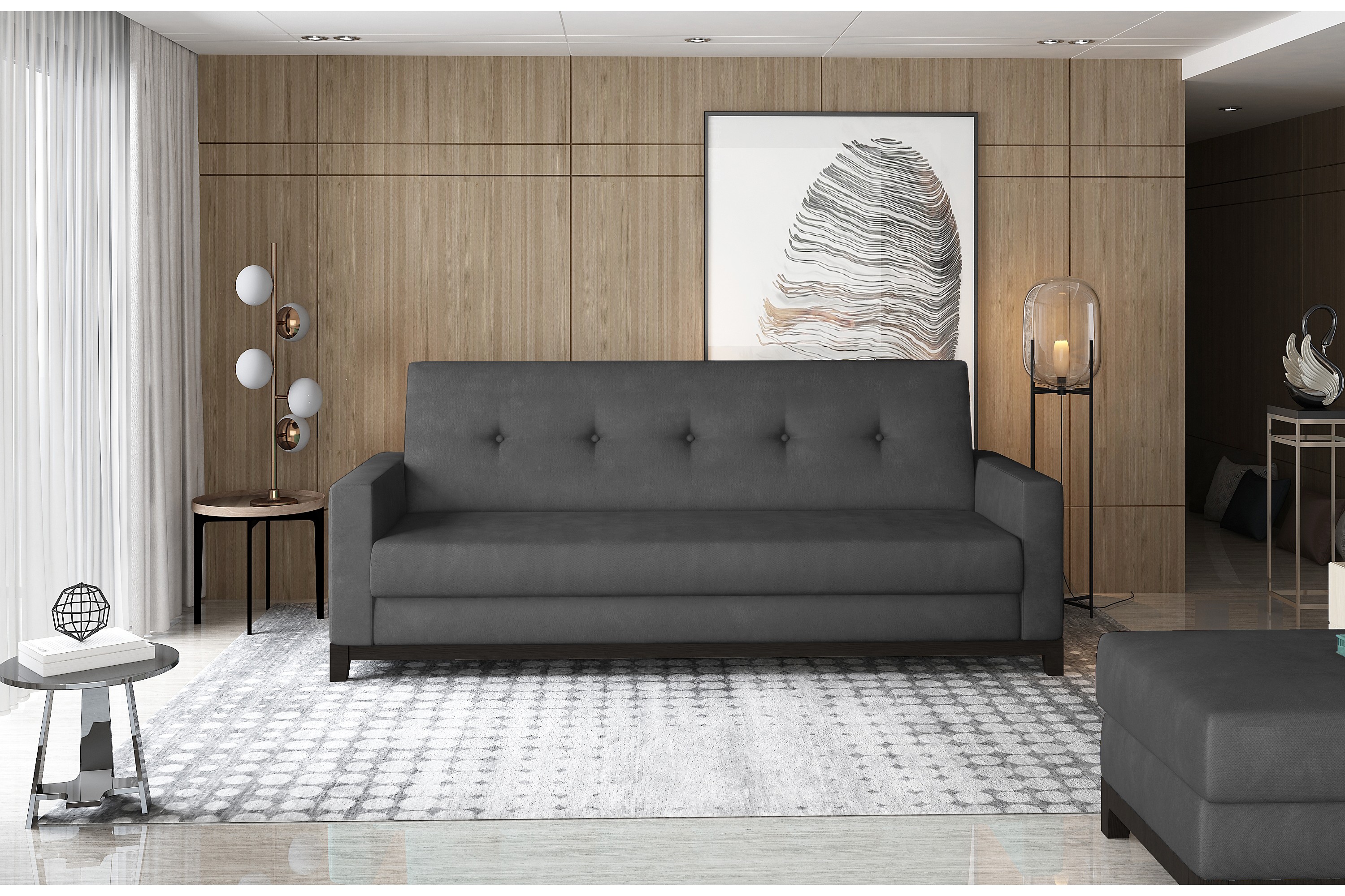 2-sits Bäddsoffa Poniente Grå
