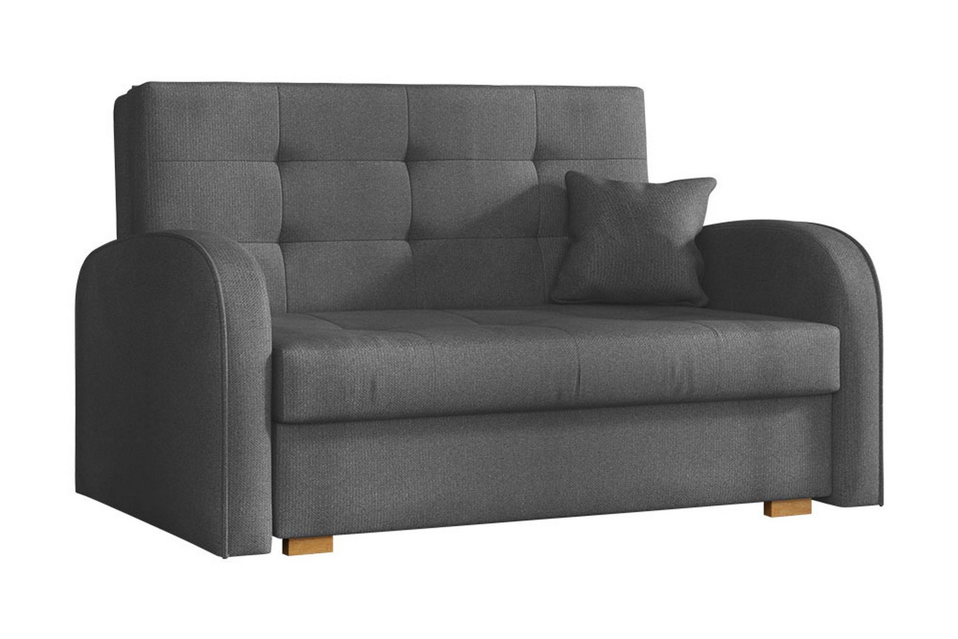 Bensbyn 2-sits L&auml;ngsb&auml;ddad B&auml;ddsoffa 112x196 cm med F&ouml;rvaring i Tyg - Gr&aring;