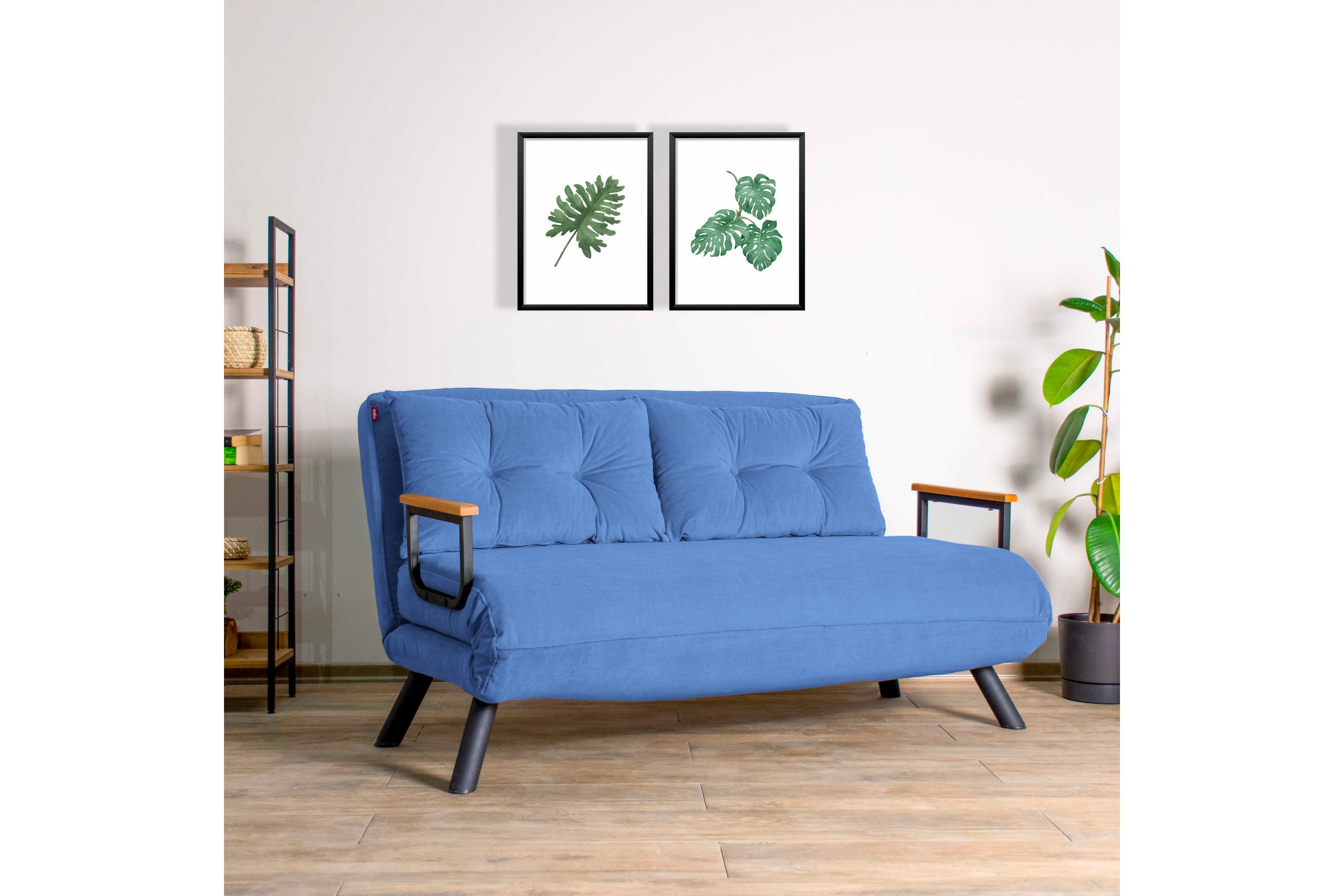 Bäddsoffa Riceville 2-sits 175x133 cm Blå