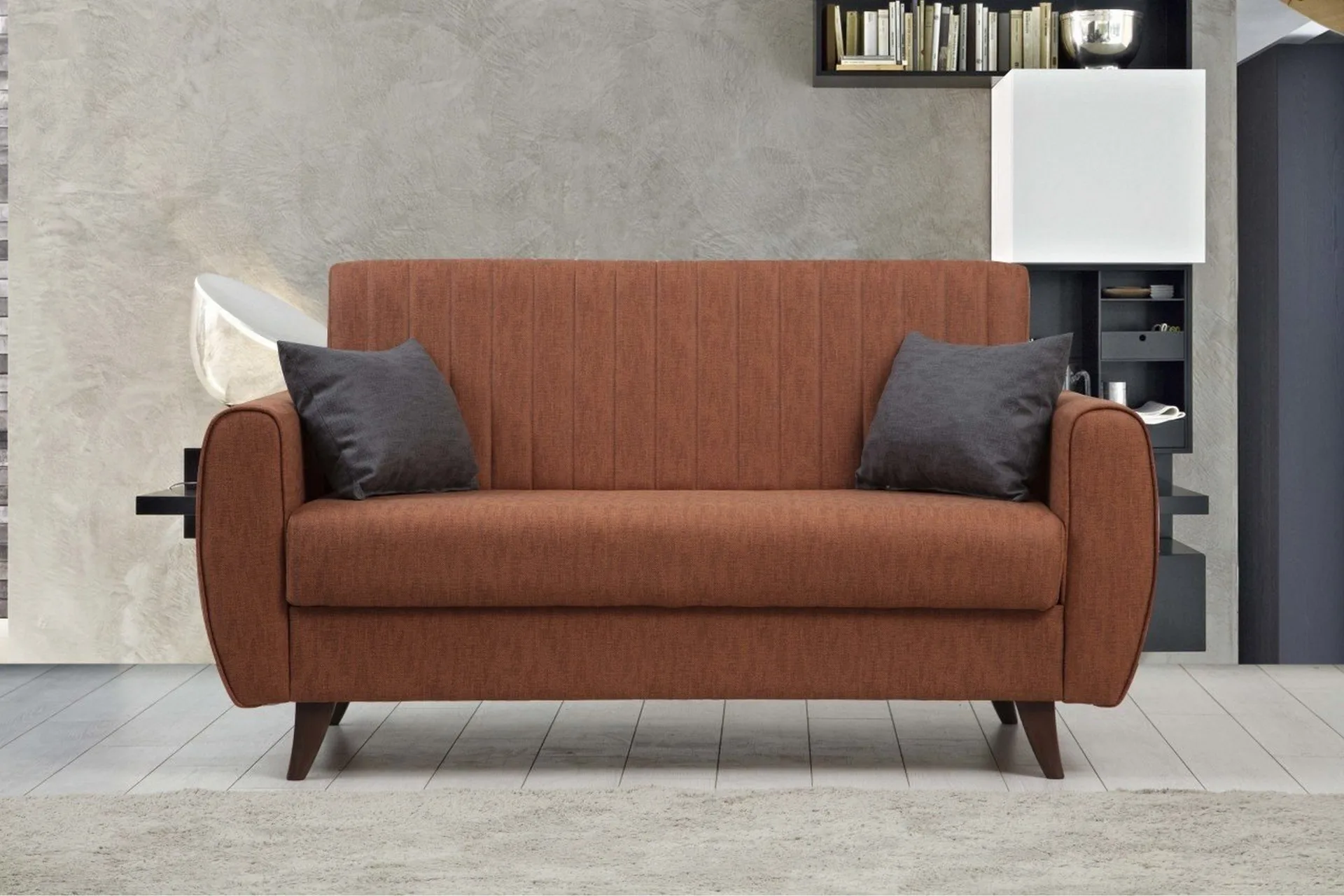 Dalima B&auml;ddsoffa 2-sits - R&ouml;d