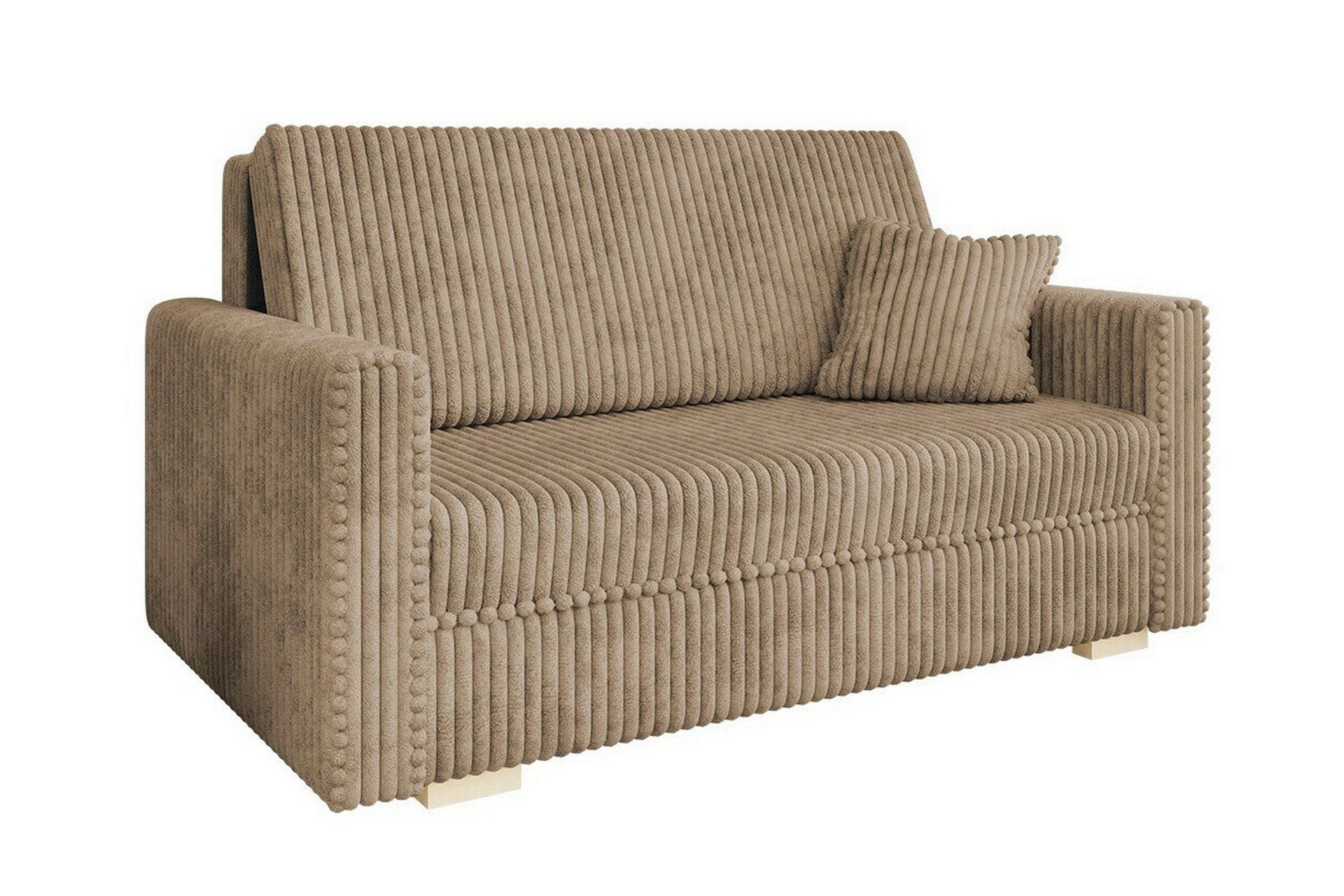 Denegal 2-sits liten b&auml;ddsoffa i Sammet - Beige