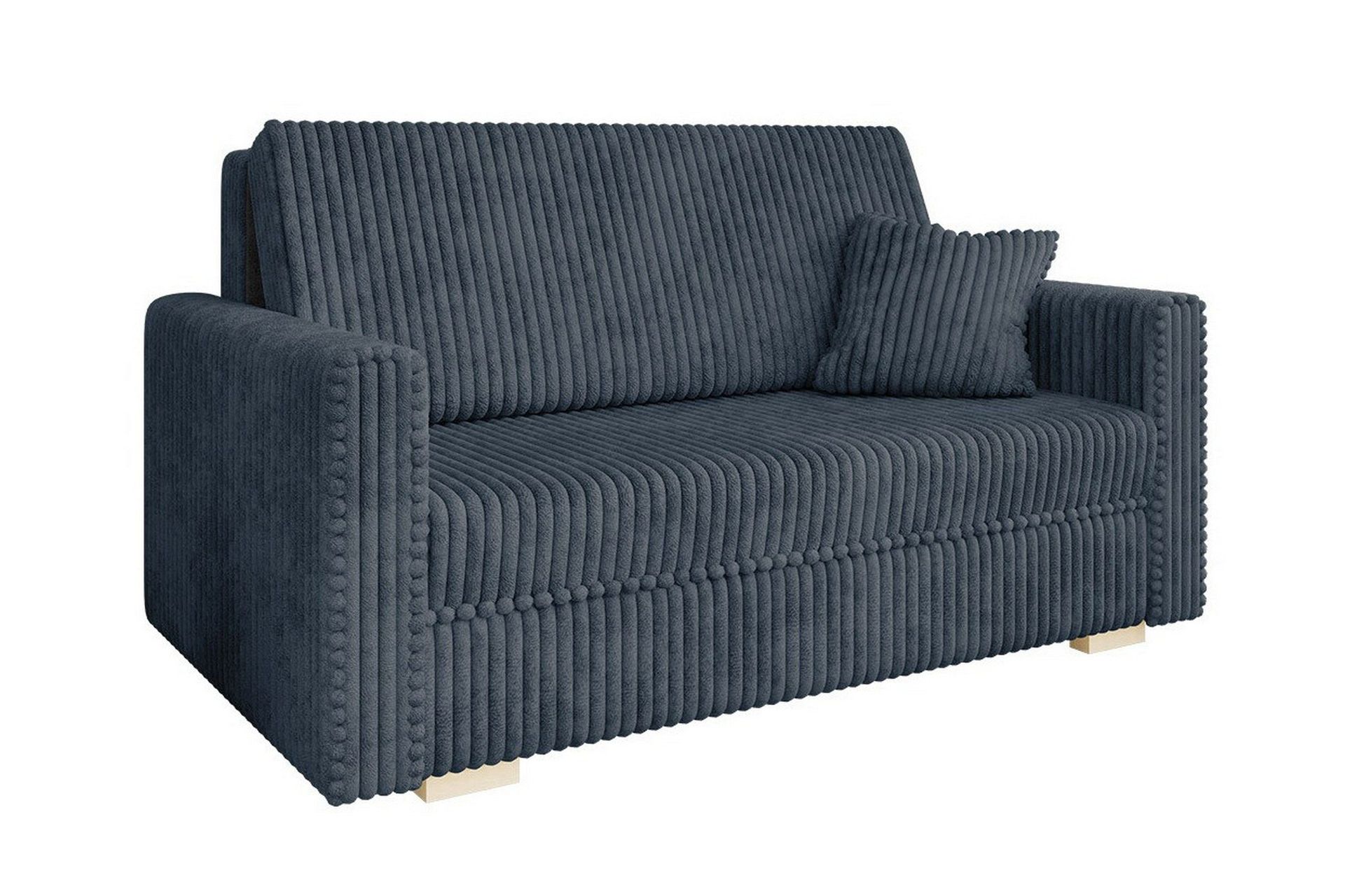 Denegal 2-sits liten b&auml;ddsoffa i Sammet - Gr&aring;