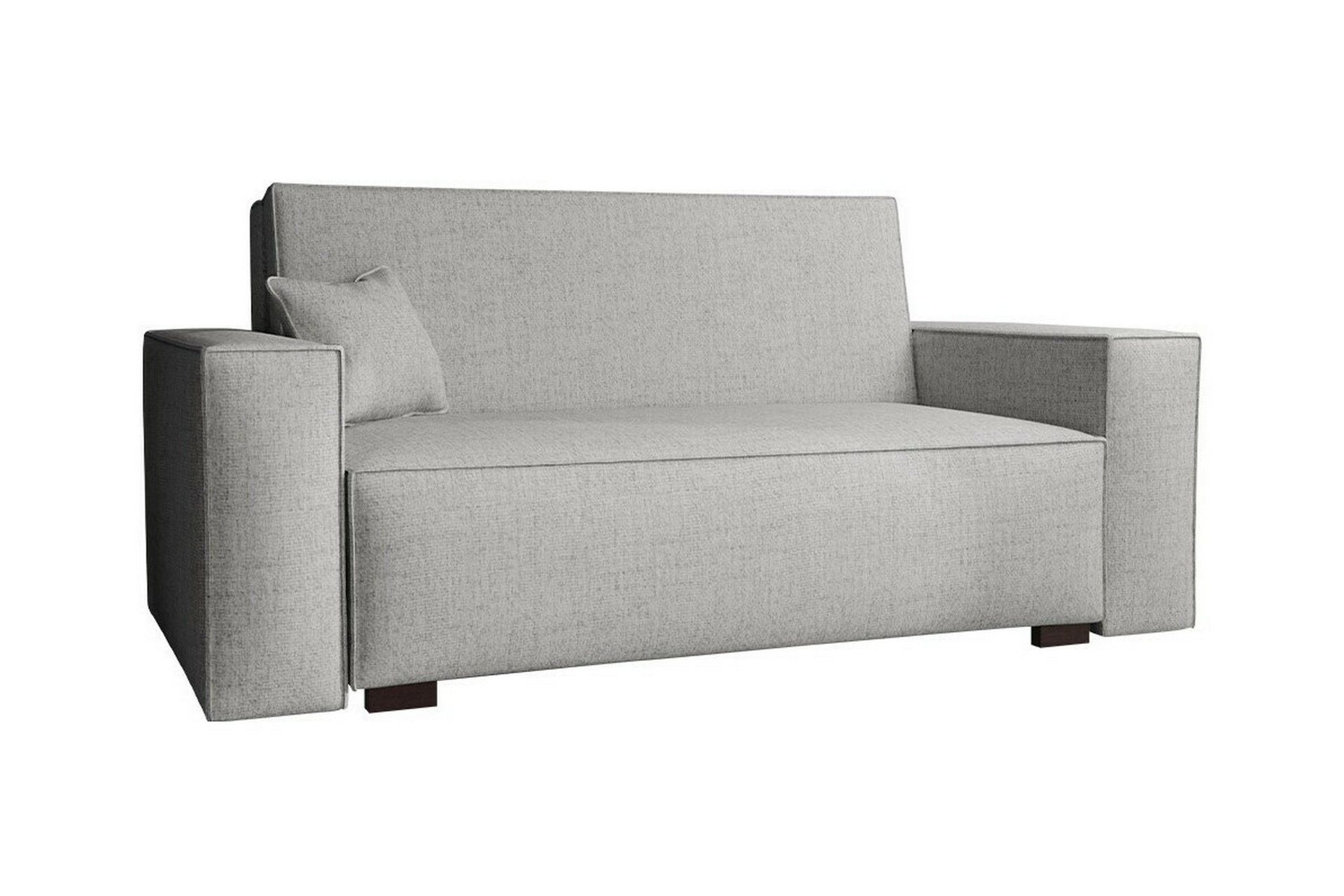 denegal 2-sits liten bäddsoffa i tyg - grå