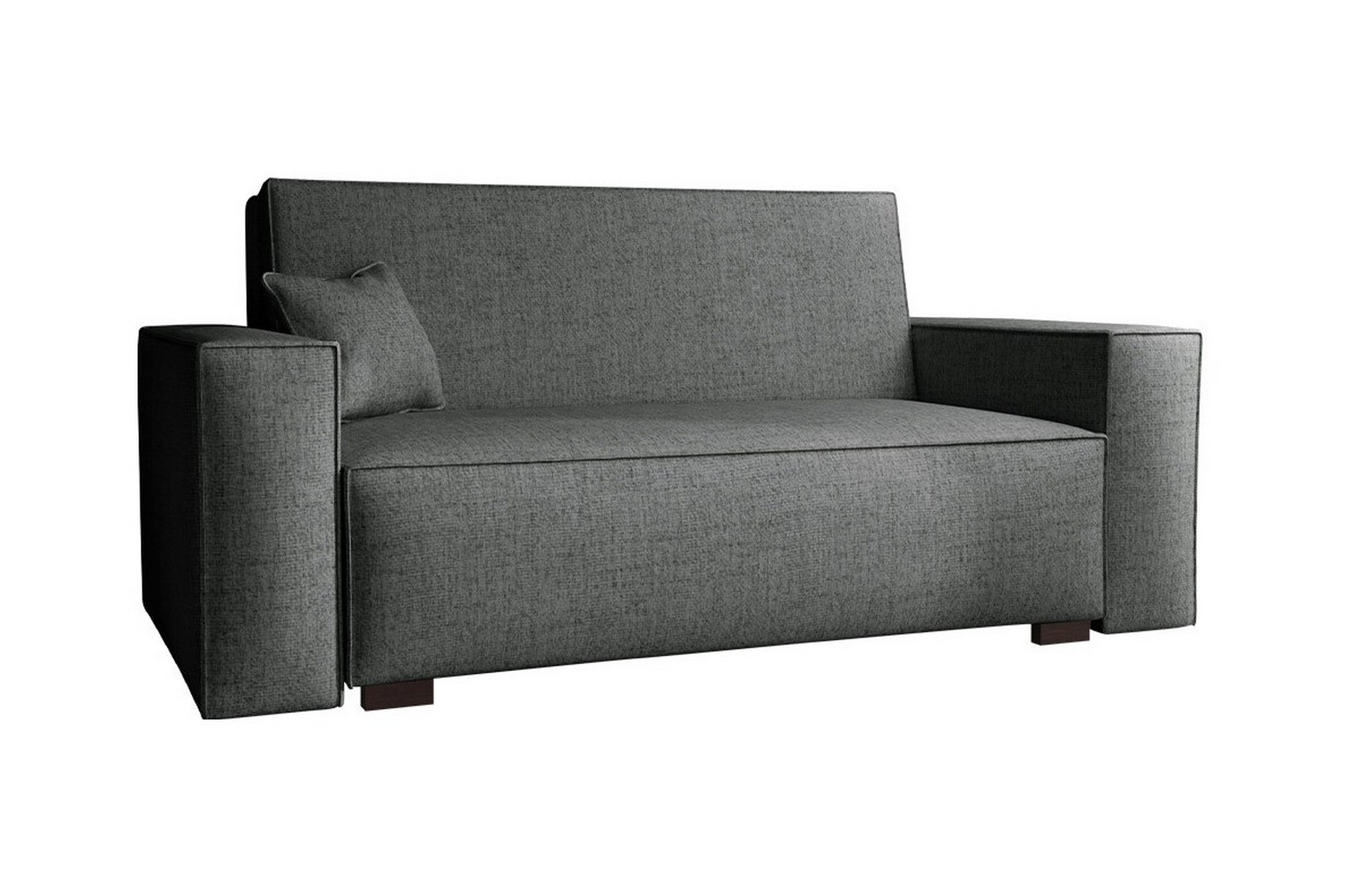 denegal 2-sits liten bäddsoffa i tyg - grå