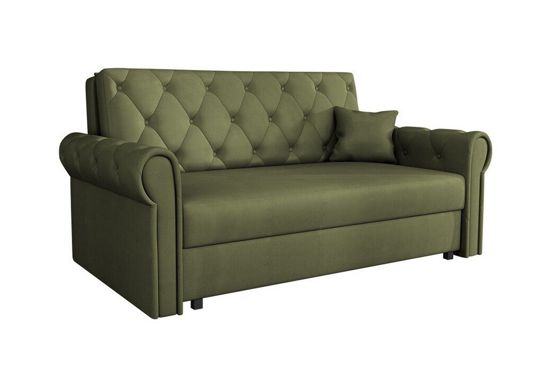 Denegal 2-sits liten b&auml;ddsoffa i Plysch - Gr&ouml;n