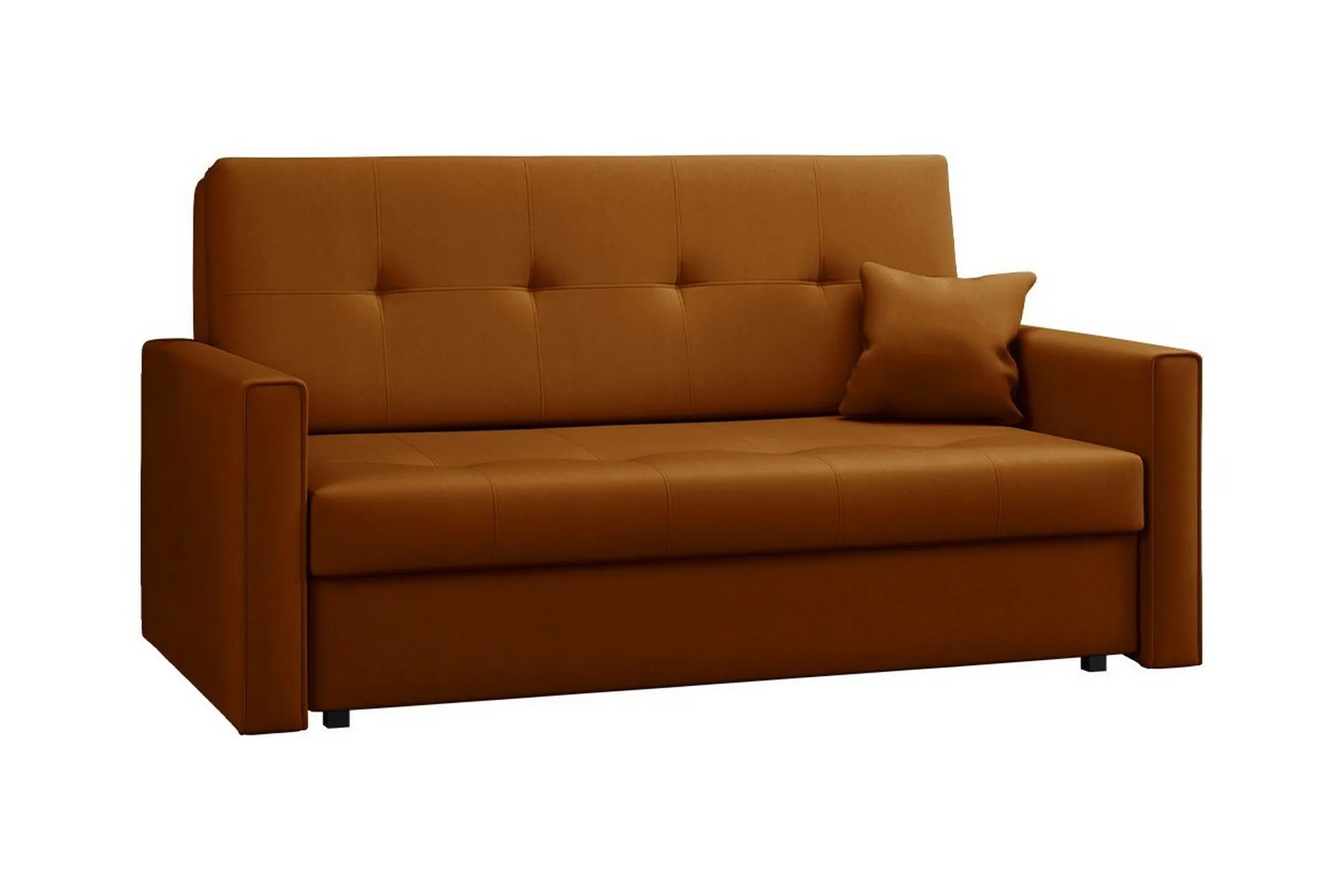 Denegal 2-sits liten b&auml;ddsoffa i Plysch - Brun