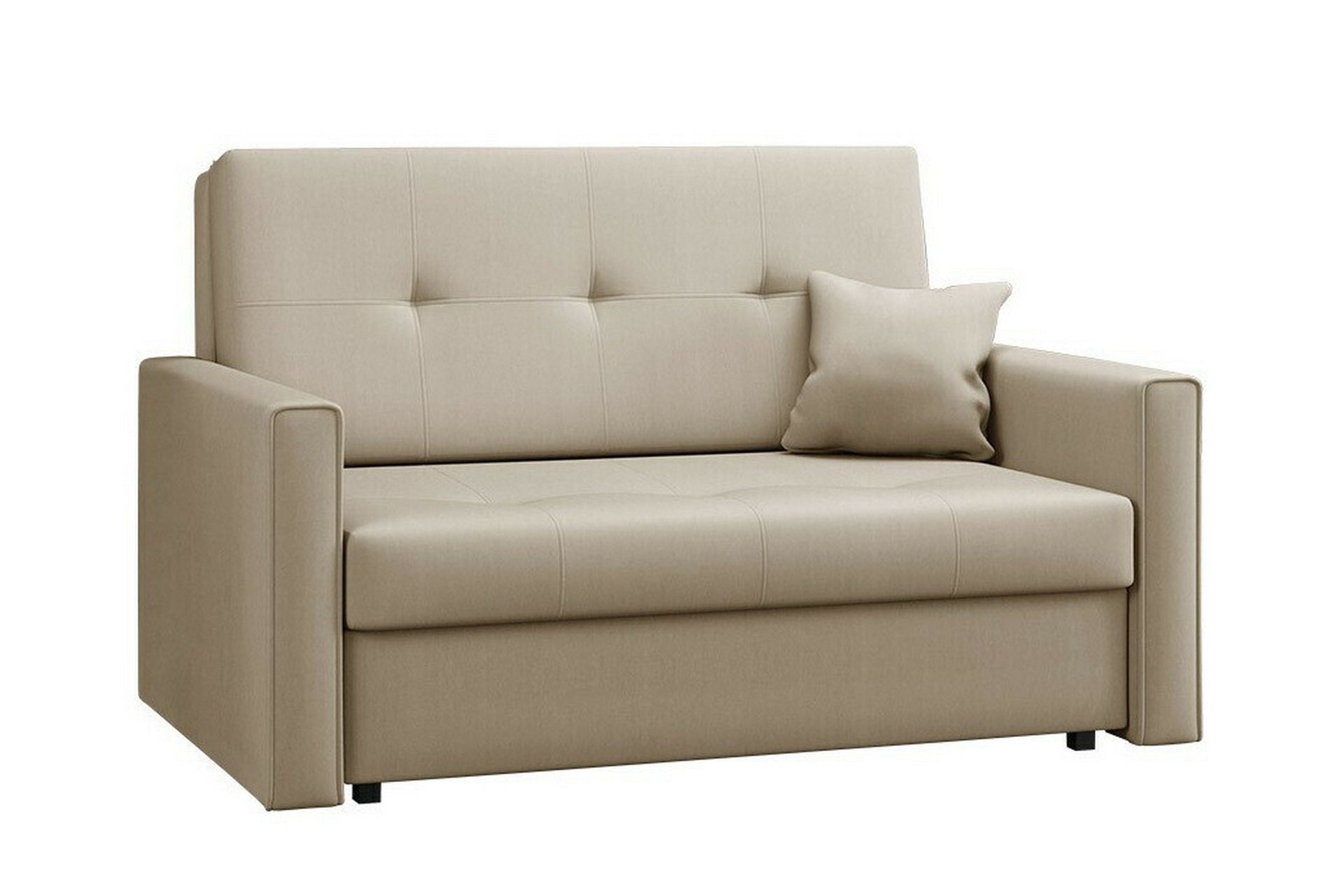 Denegal 2-sits liten b&auml;ddsoffa i Plysch - Beige