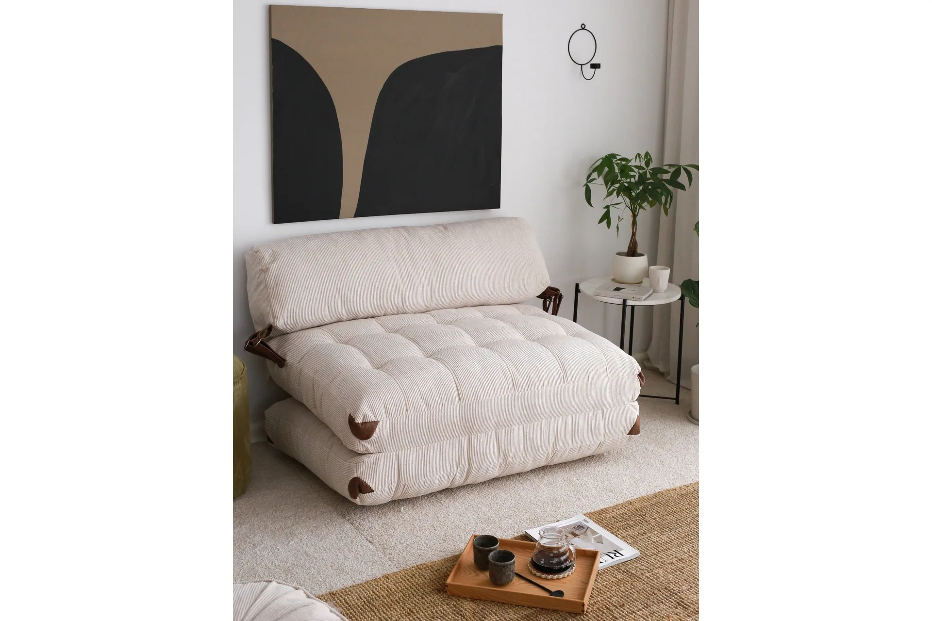Fold Teddy Bäddsoffa Vit - Vit