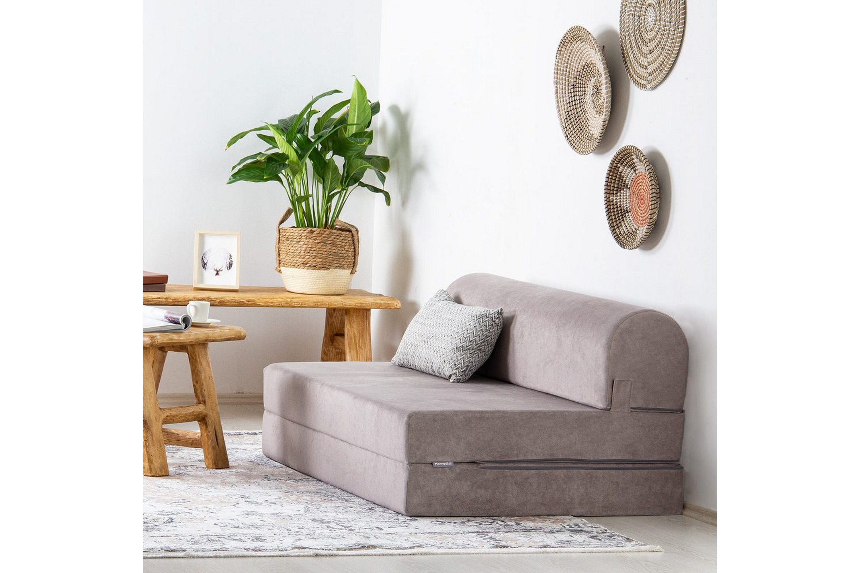 2-sits bäddsoffa magaria ljusgrå - ljusgrå