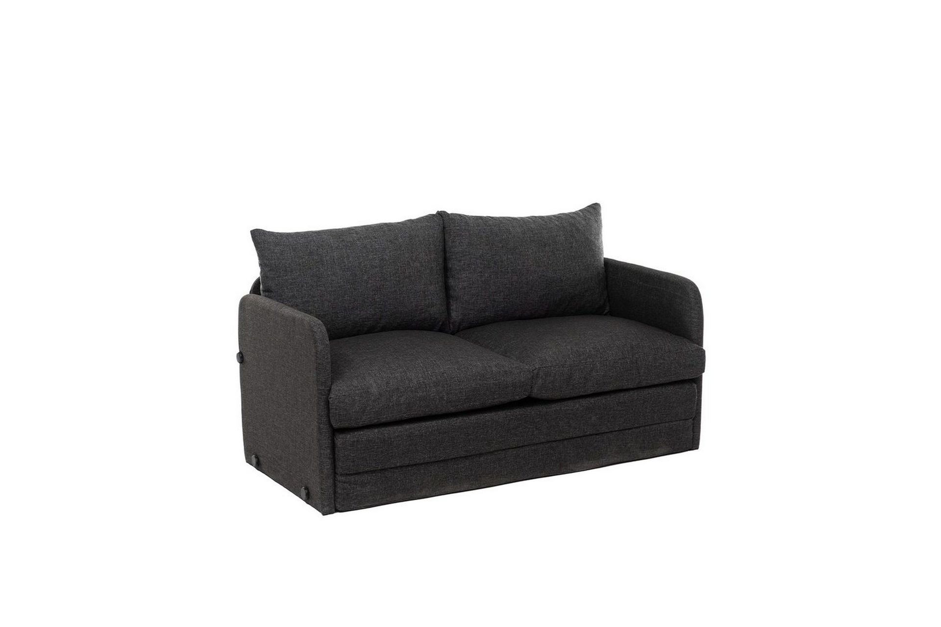 2-sits b&auml;ddsoffa Rubby (128 x 70 x 66 cm) M&ouml;rkgr&aring; - M&ouml;rkgr&aring;