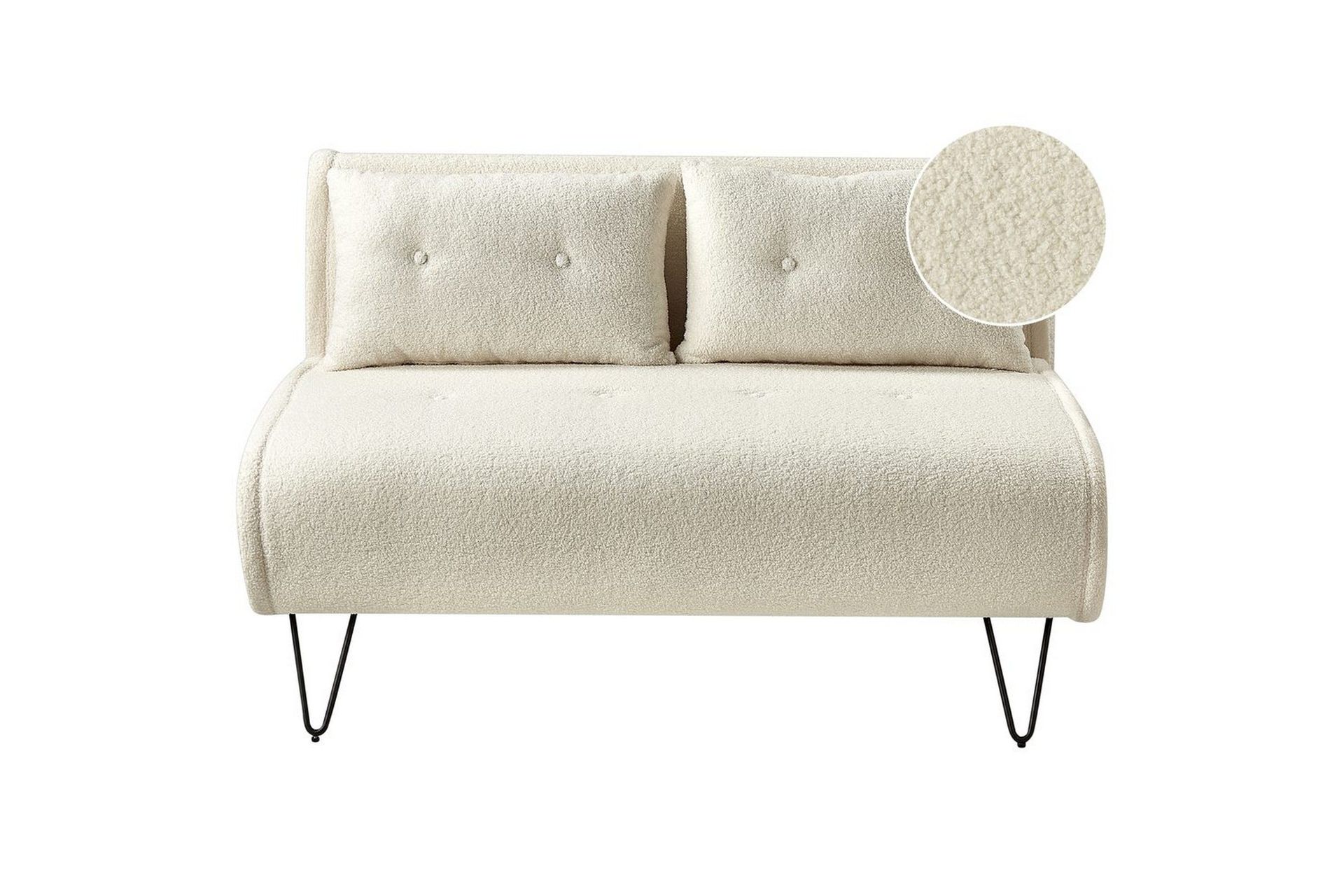2-sitssoffa Vestfold Off-white, svart - Off-white, svart