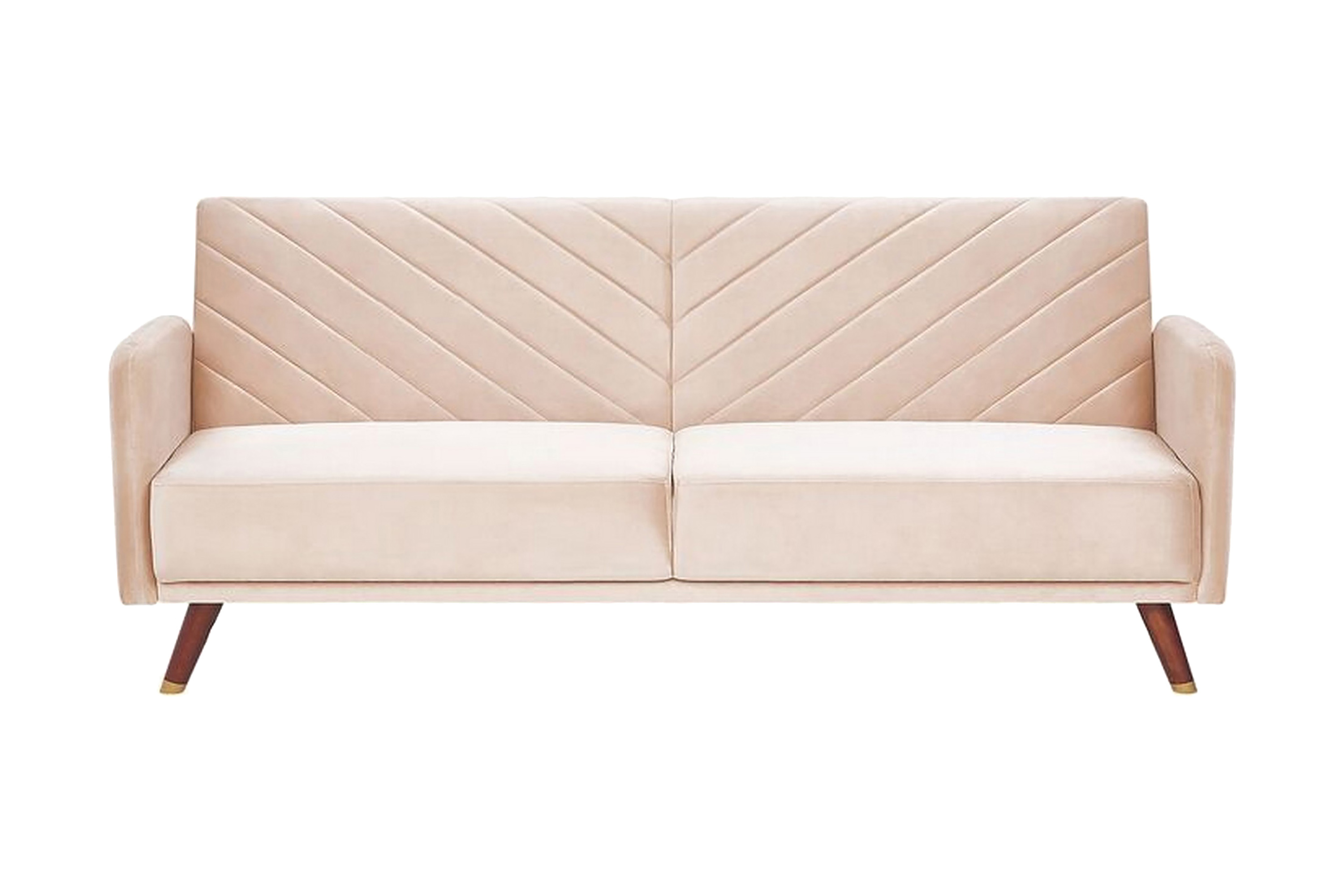 3-sits Bäddsoffa Kadeja Sammet/Beige
