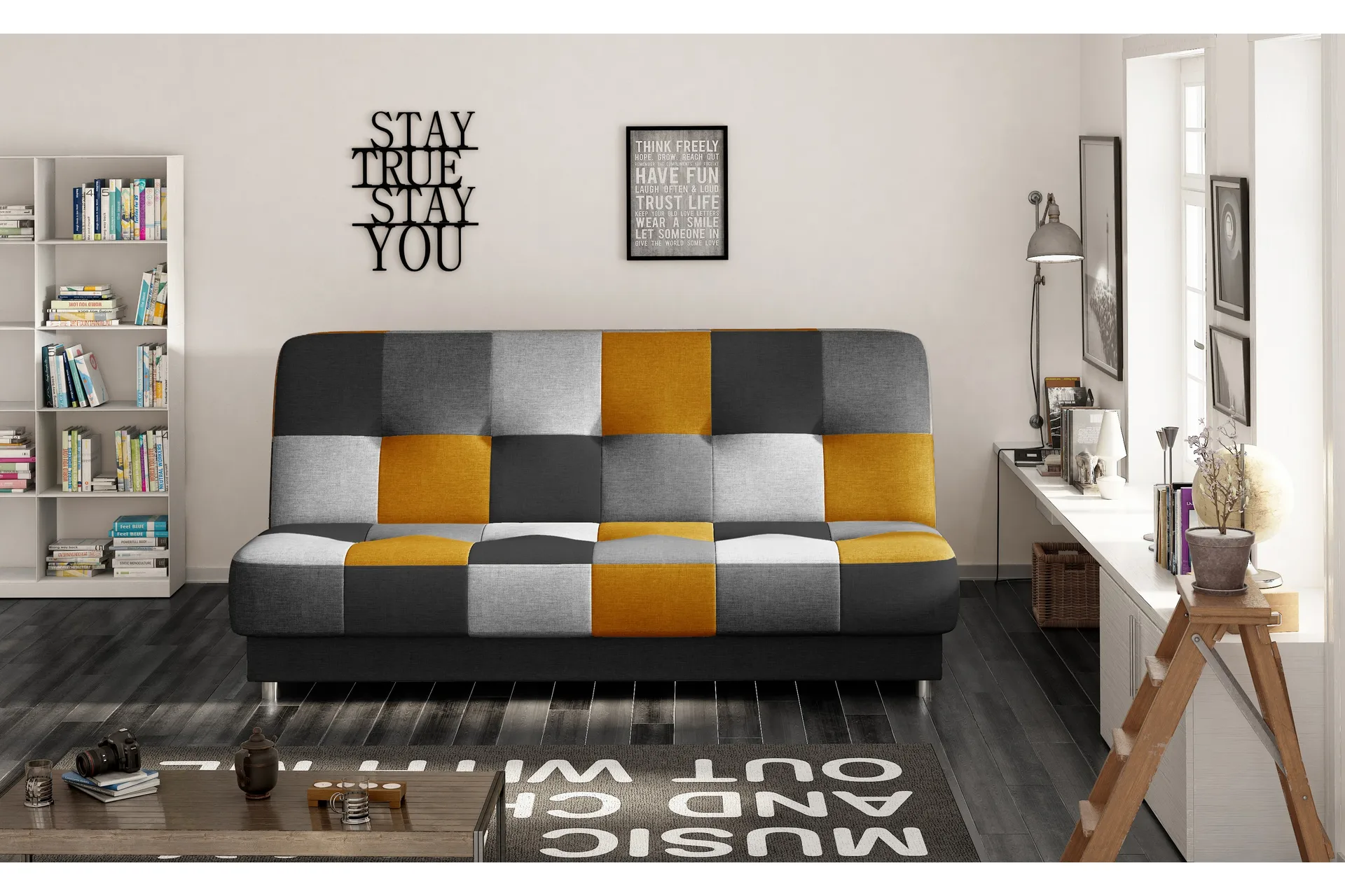 3-sits bäddsoffa matin - grå