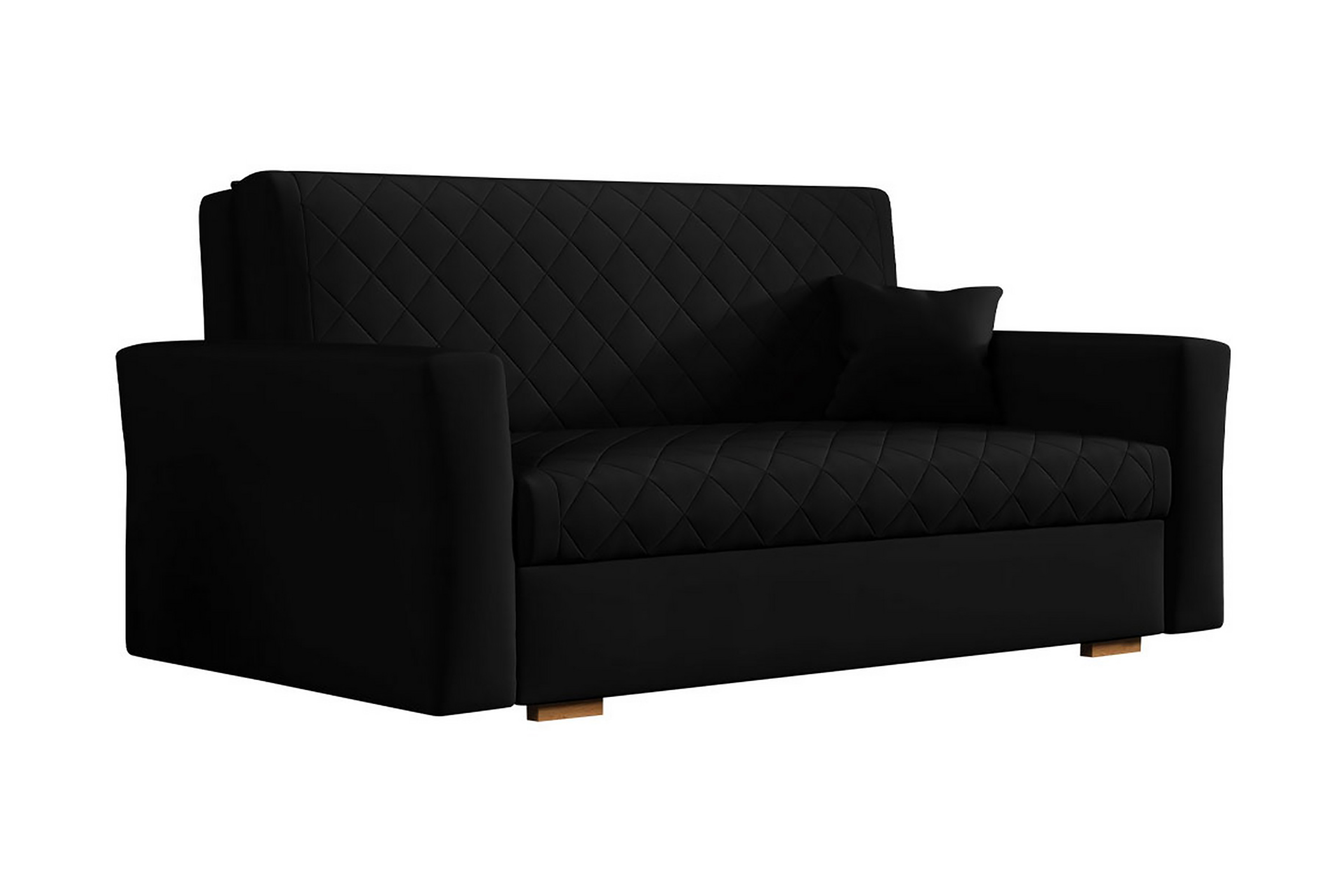 3-sits Bäddsoffa Rutmönster HedensöSammet/Svart