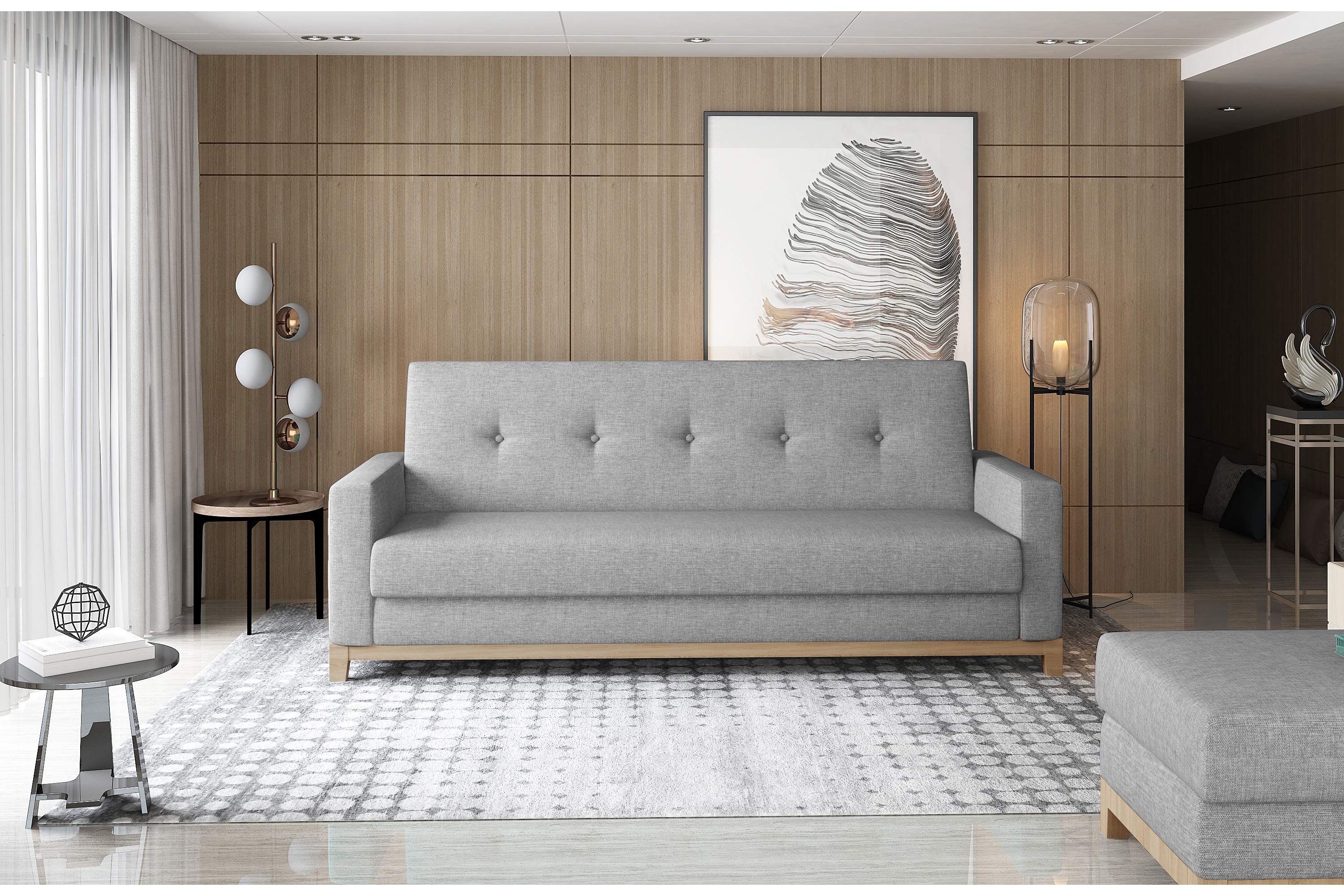 3-sits Bäddsoffa Poniente Grå