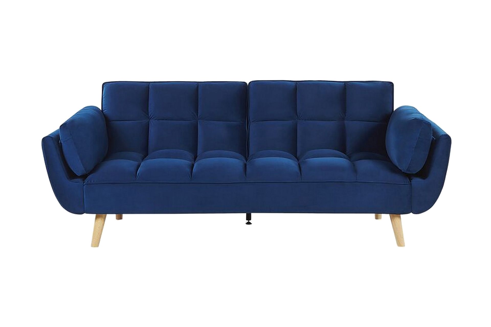 Asaby 3-sits Bäddsoffa - Sammet/Mörkblå