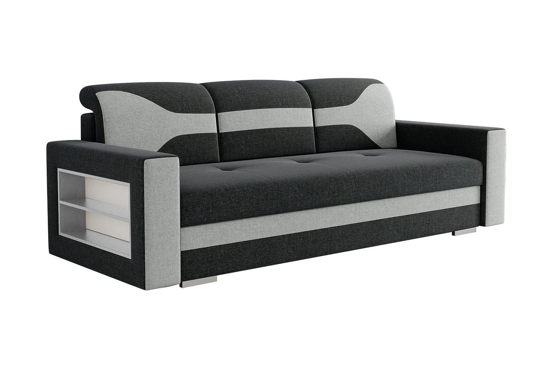 Bäddsoffa 236cm - Mörkgrå