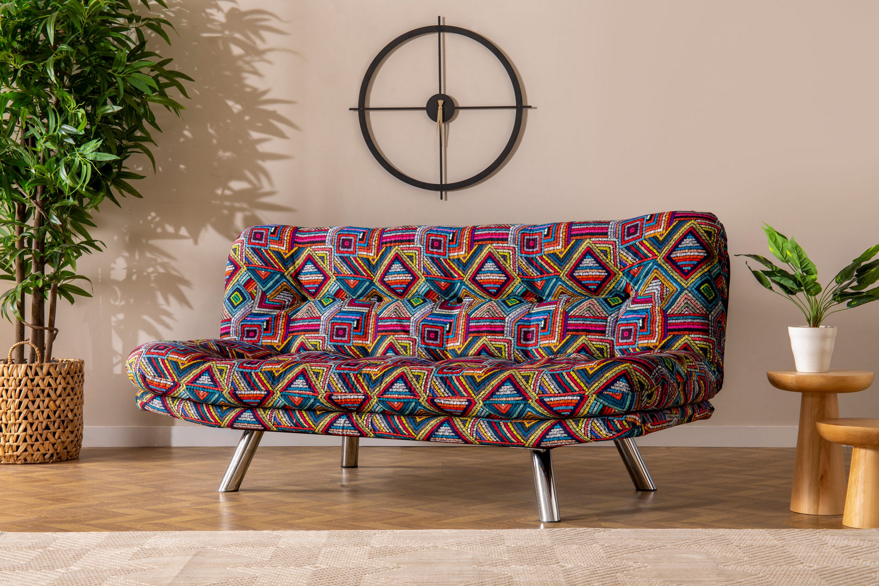 Bäddsoffa 3-sits Perc 175x110 cm Flerfärgad