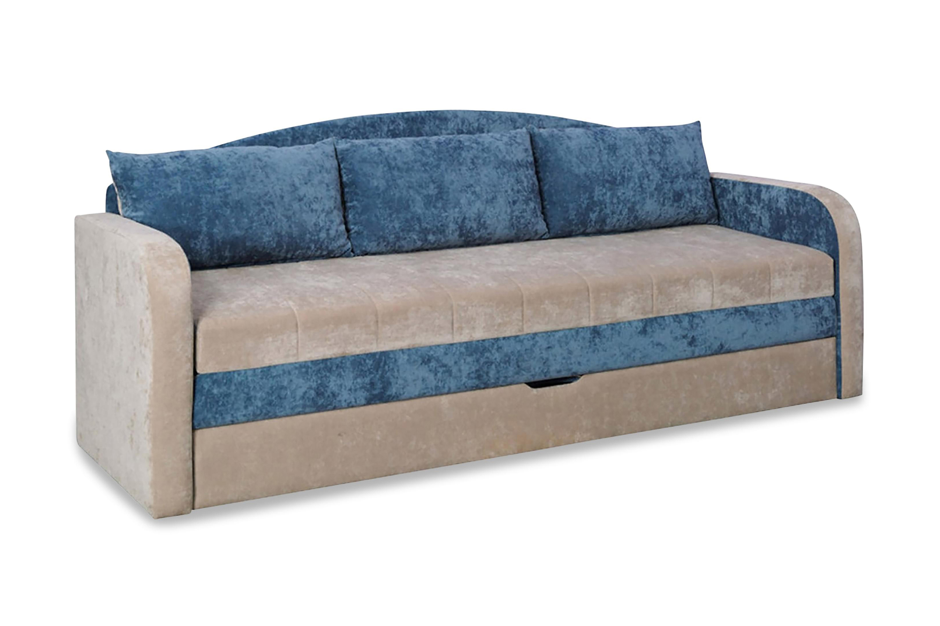 Bäddsoffa Grayham 208x76x86 cm Beige/Blå