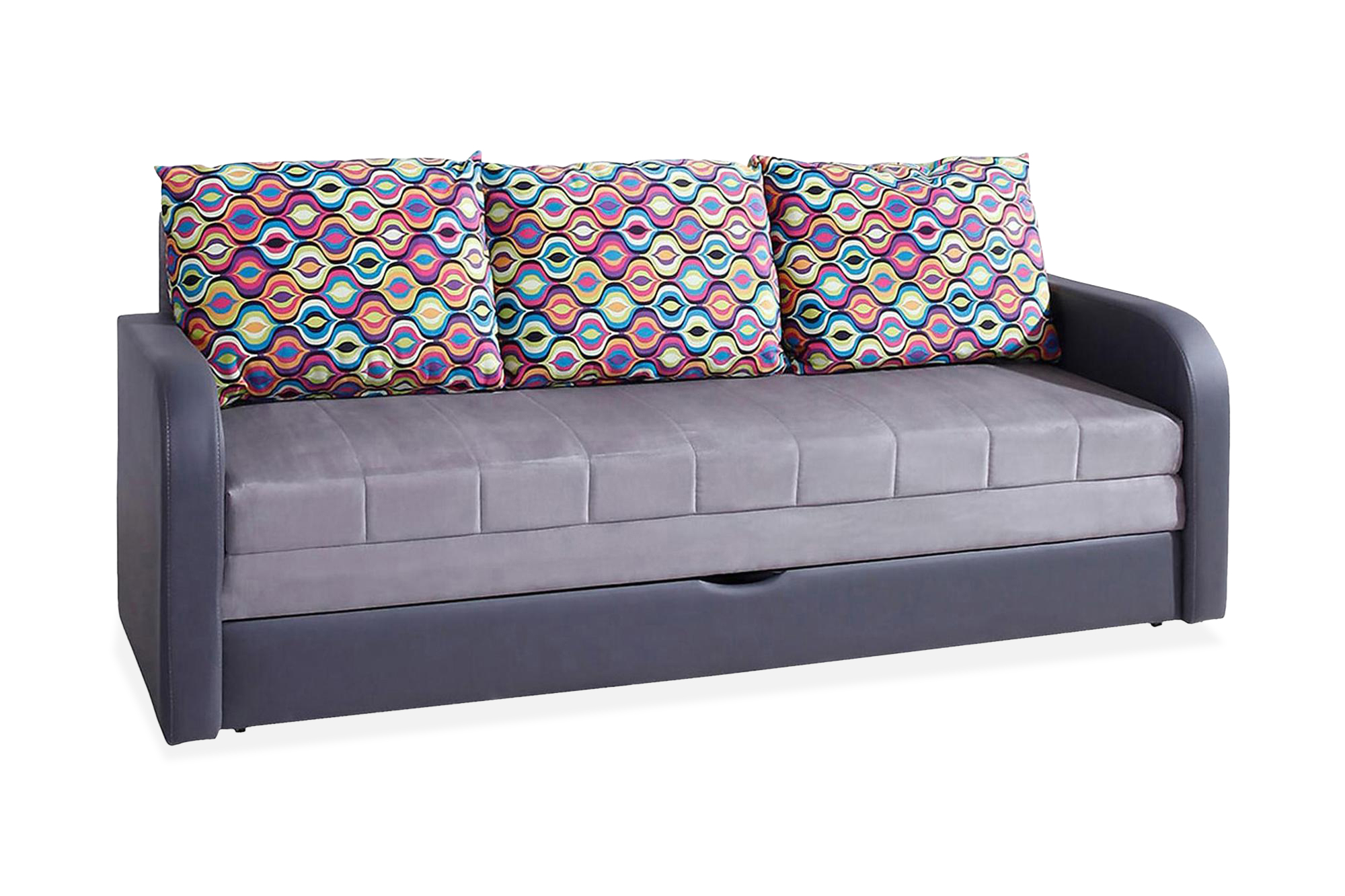 Bäddsoffa Lido 208x75x86 cm BlåGråRöd