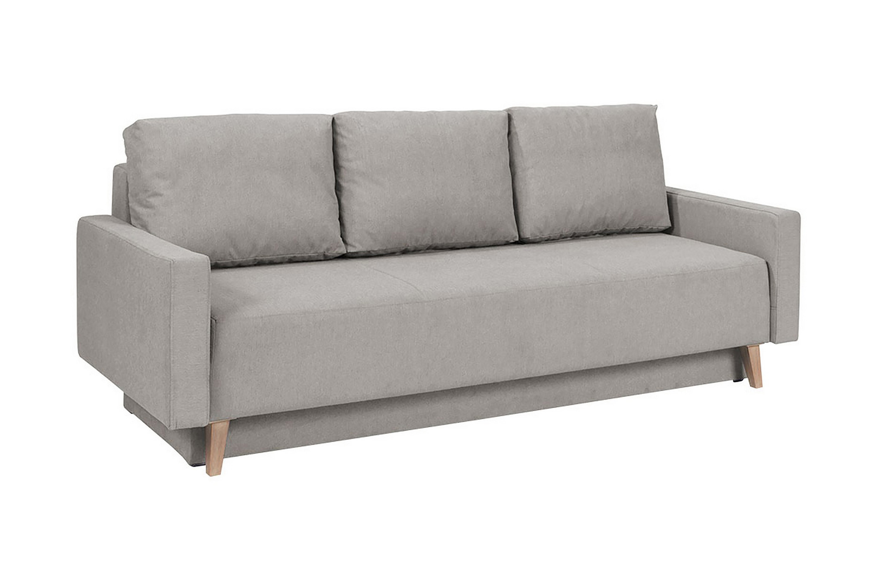 Bäddsoffa Oviedo 215x95x86 cm lila/grå