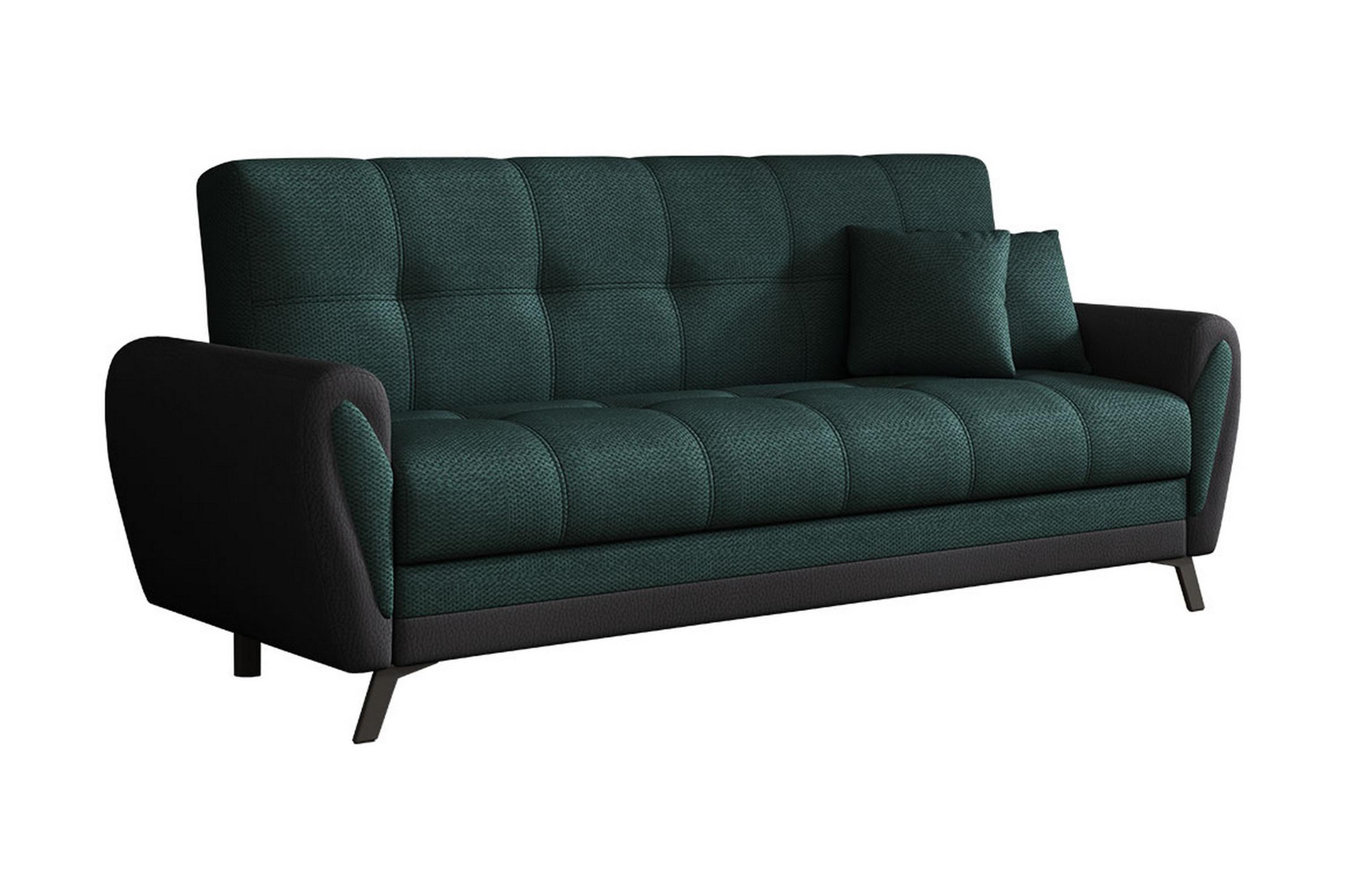 Rangrik 3-sits Bäddsoffa Grön/Svart