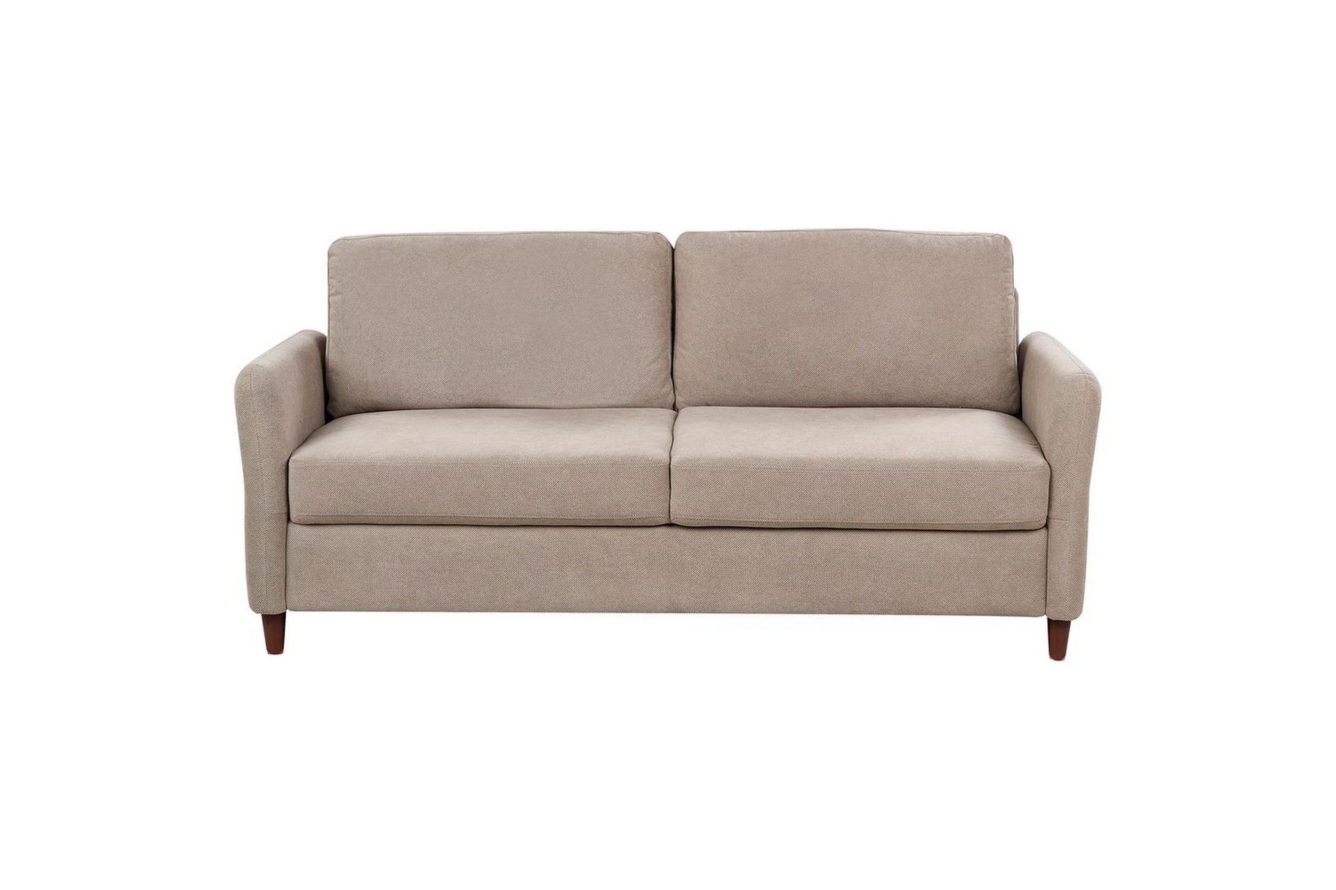 3-sitssoffa Mare Beige, mörkt trä - Beige, mörkt trä