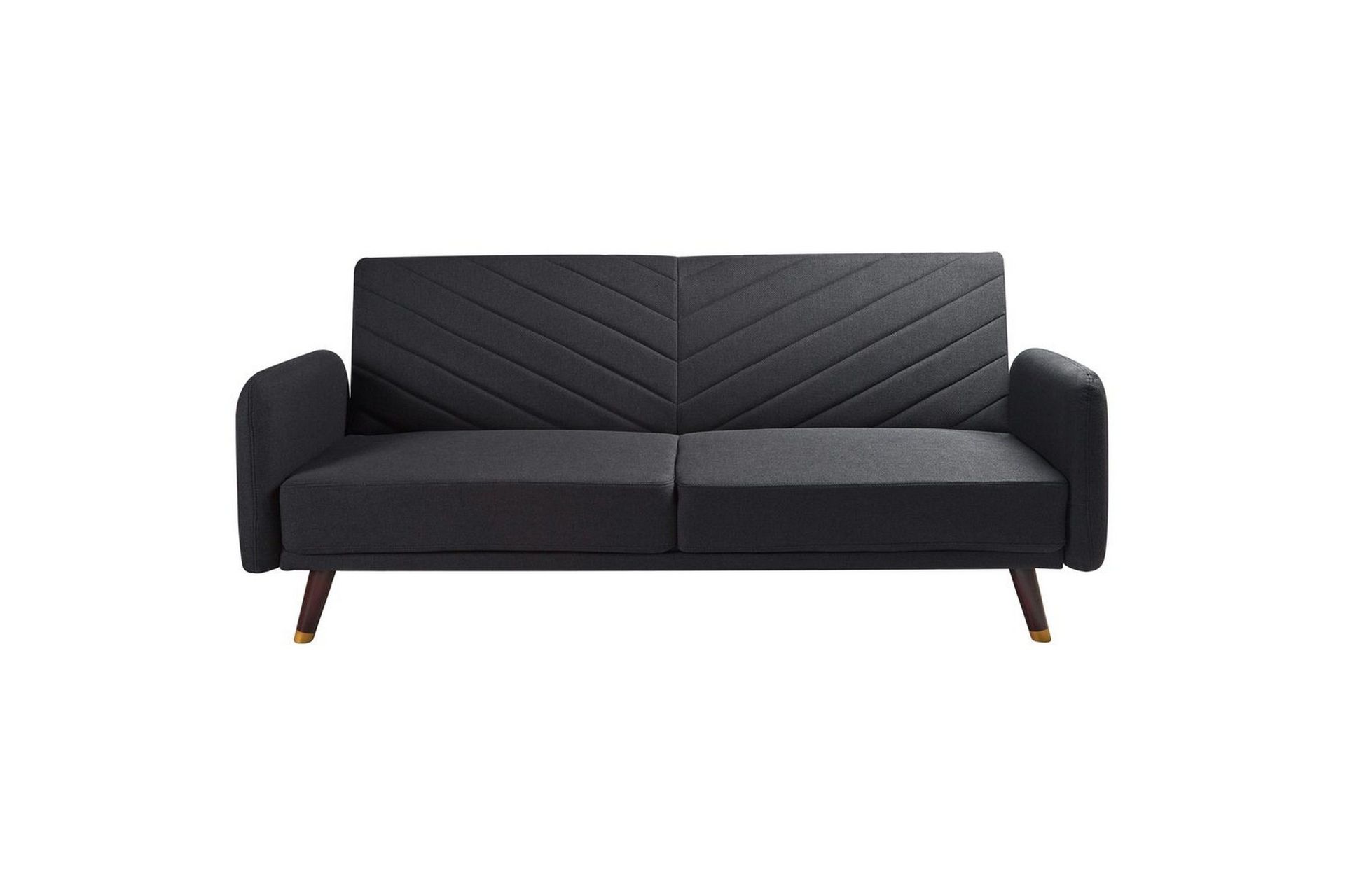 3-sitssoffa Senja Svart, m&ouml;rkt tr&auml;, guld - Svart, m&ouml;rkt tr&auml;, guld