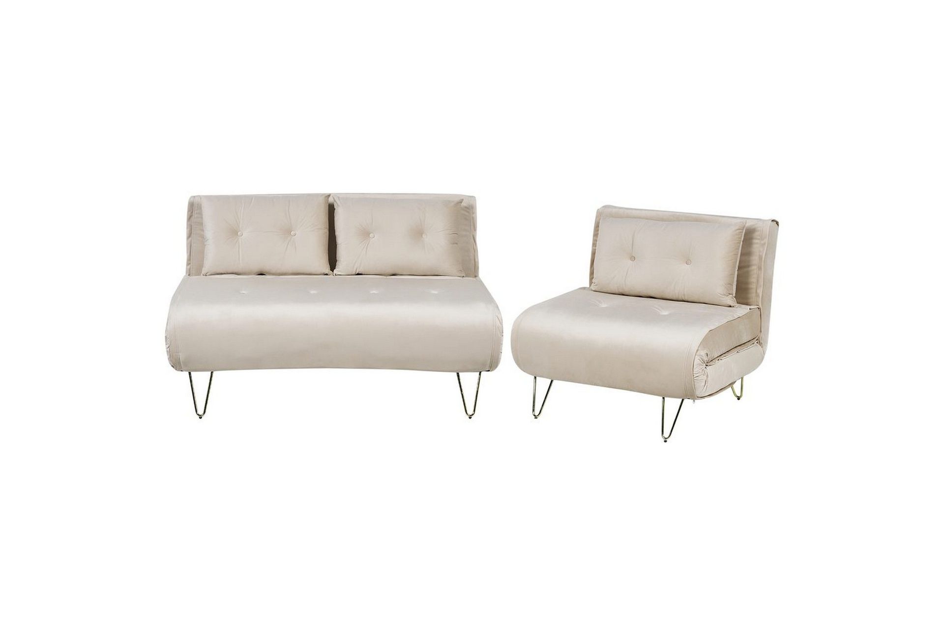 3-sitssoffa Vestfold Beige, guld - Beige, guld