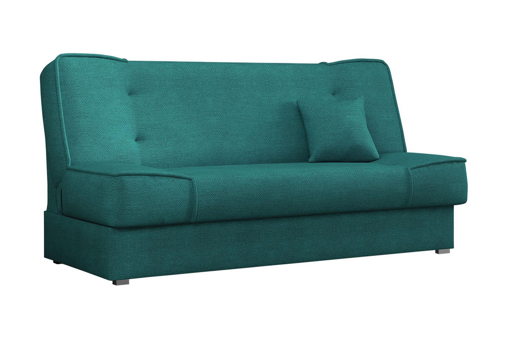 Gabi 4-sits B&auml;ddsoffa 104x175 cm med F&ouml;rvaring i Tyg - Petrolgr&ouml;n