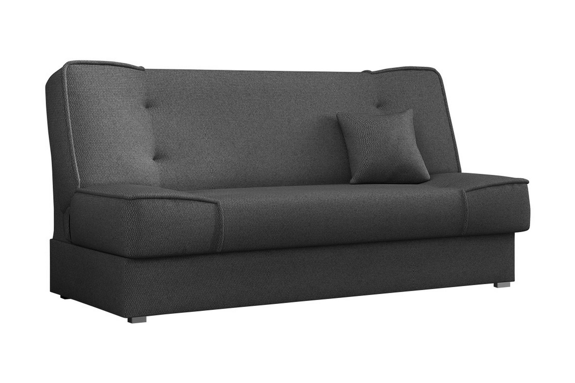Gabi 4-sits L&auml;ngsb&auml;ddad B&auml;ddsoffa 175x80x80 cm med F&ouml;rvaring i Tyg - Svart