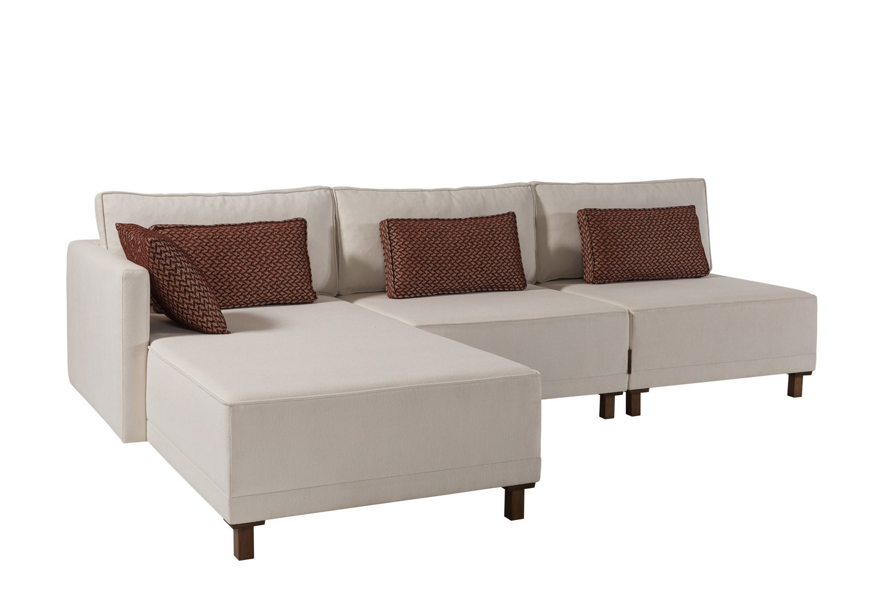 4-sits Bäddsoffa med Divan Matris 4-sits Beige