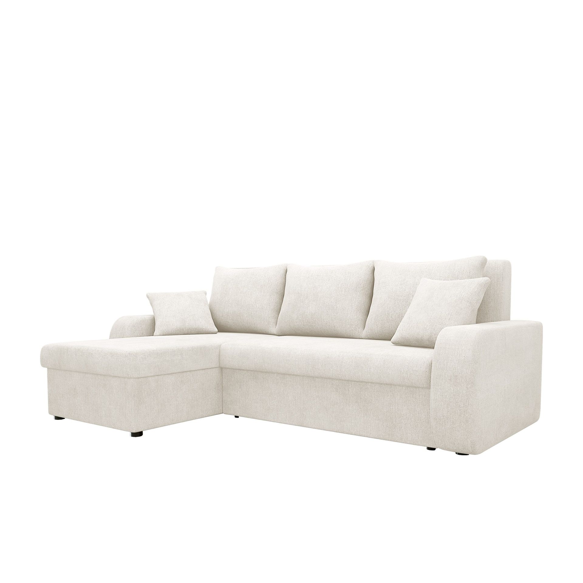 Alvared 3-sits Bäddsoffa med Divan Vänster - Vit