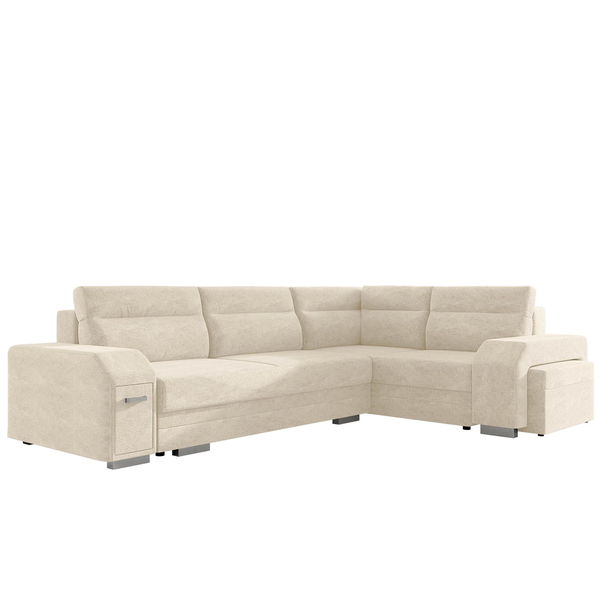 Alvares 4-sits Hörnbäddsoffa med förvaring - Beige