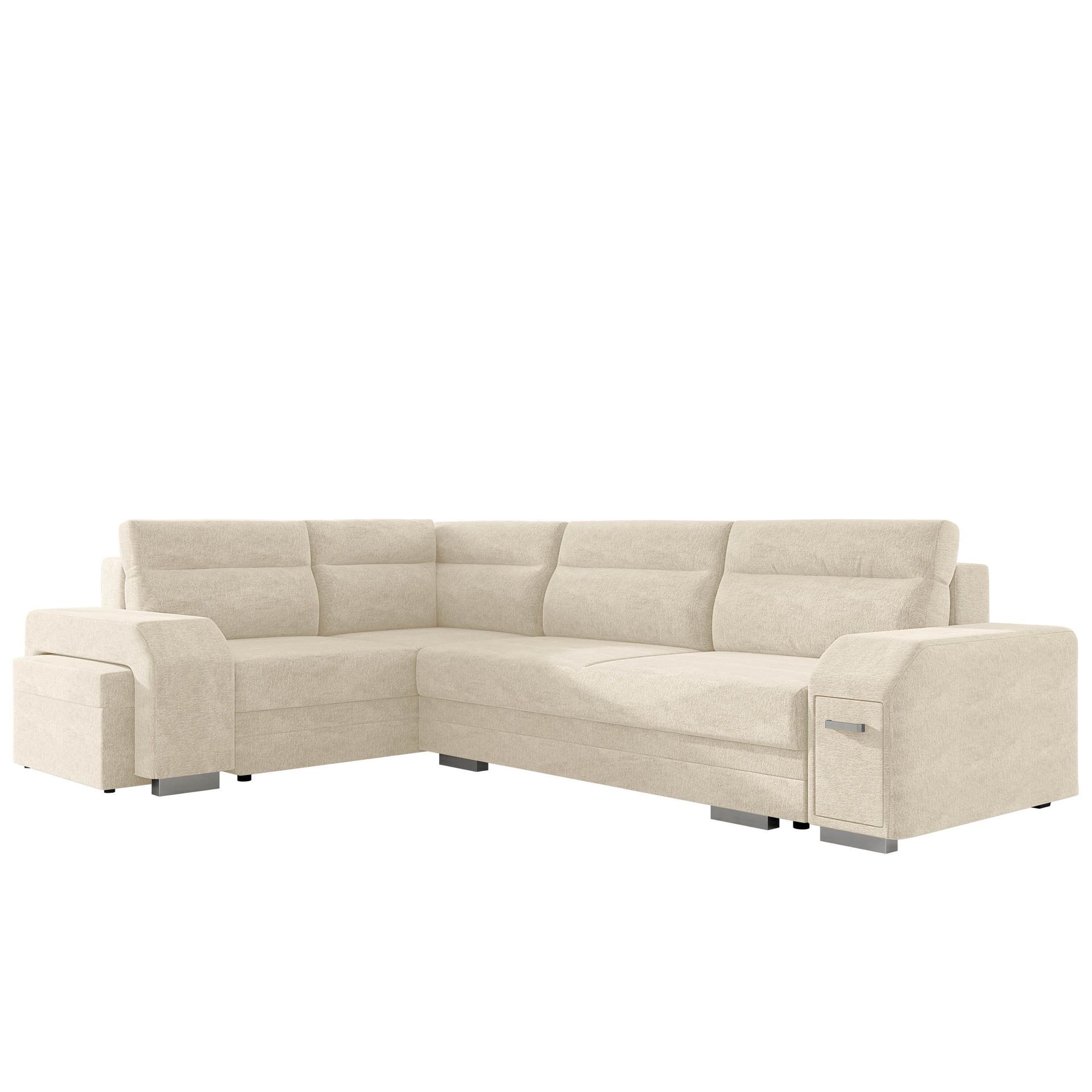 Alvares 4-sits Hörnbäddsoffa med förvaring - Beige