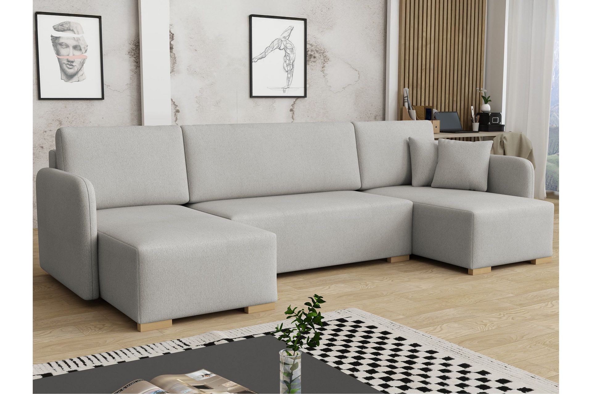 Amelus B&auml;ddsoffa Dubbeldivan 4-sits - Gr&aring;