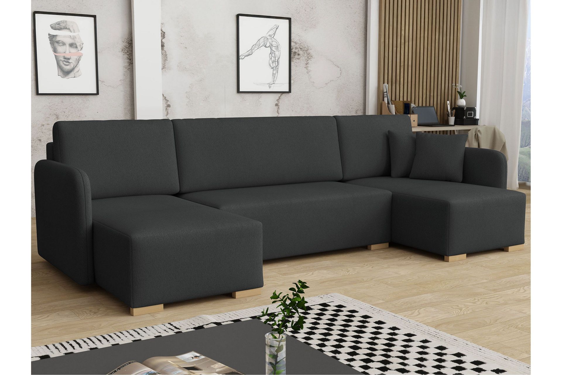 Amelus B&auml;ddsoffa Dubbeldivan 4-sits - Gr&aring;
