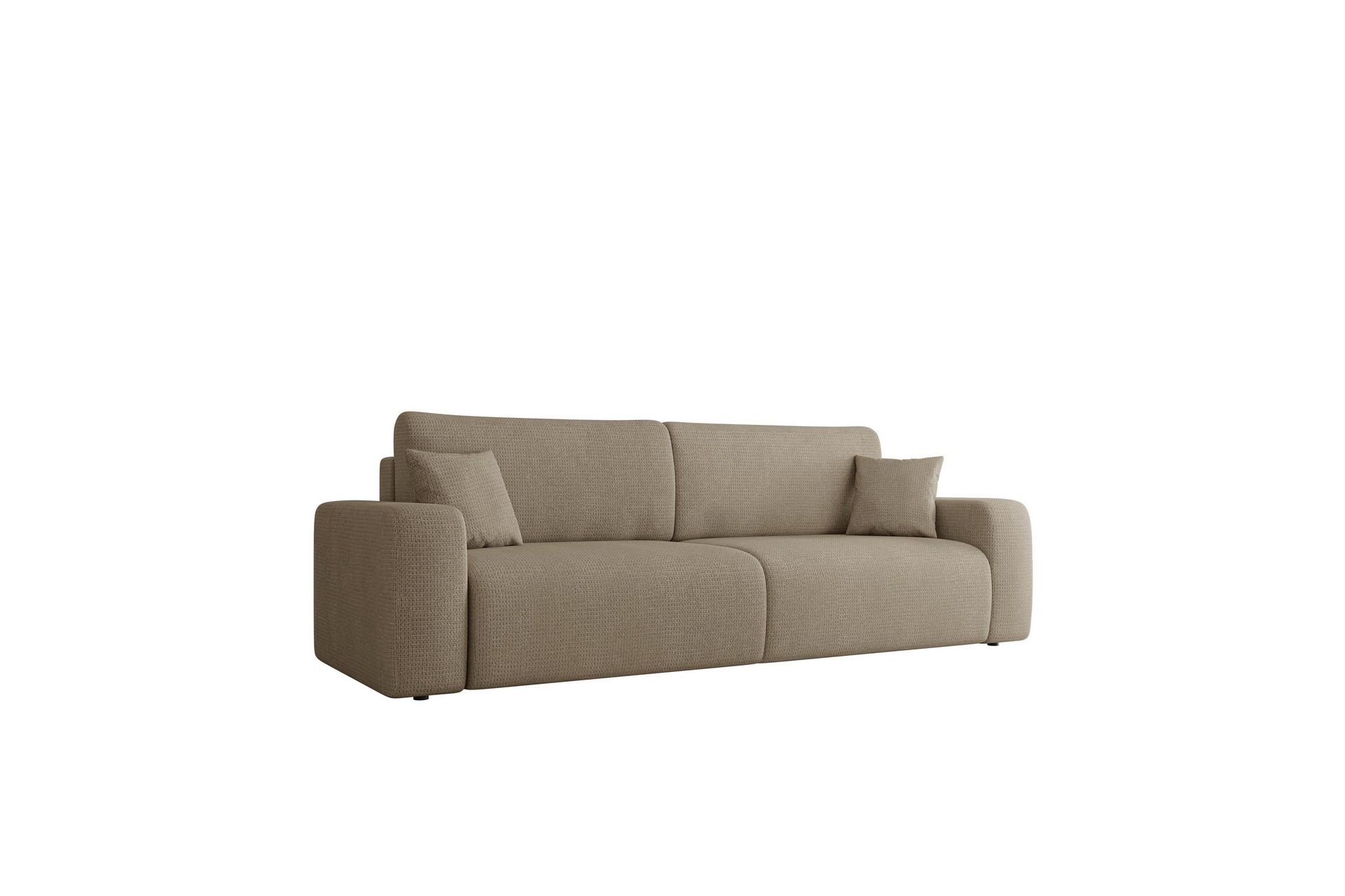 Barile B&auml;ddsoffa 3-sits i Plysch - Brun