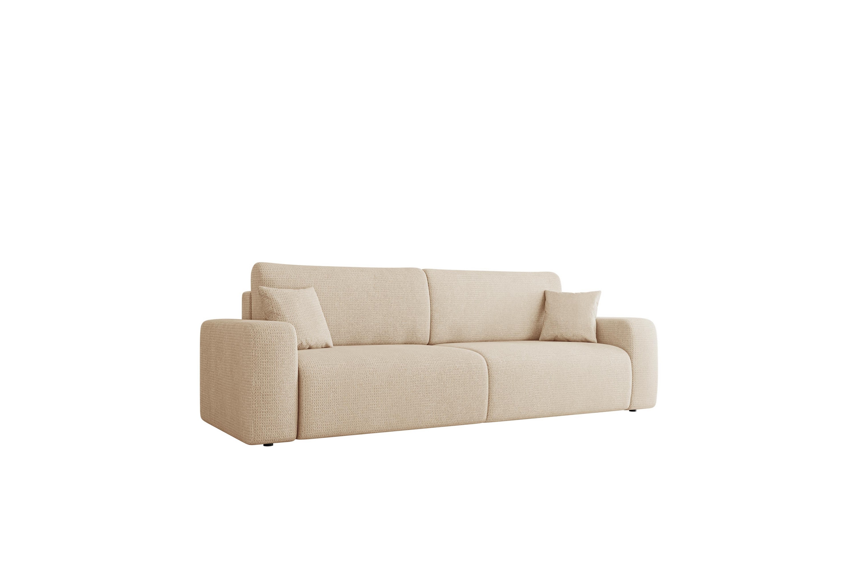 Barile Bäddsoffa 3-sits i Plysch Beige