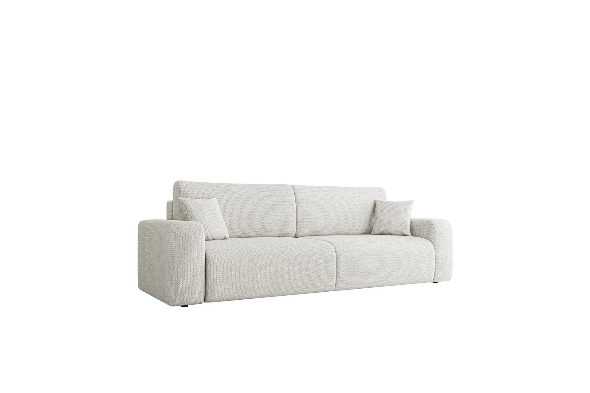 Barile B&auml;ddsoffa 3-sits i Plysch - Vit