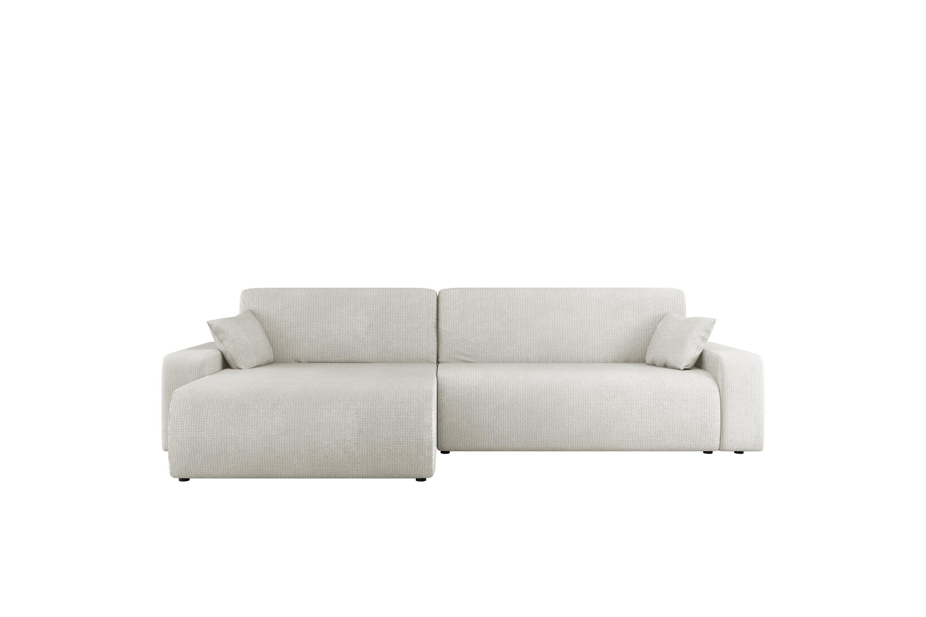 Barile Bäddsoffa med Divan 3-sits i Plysch Vit