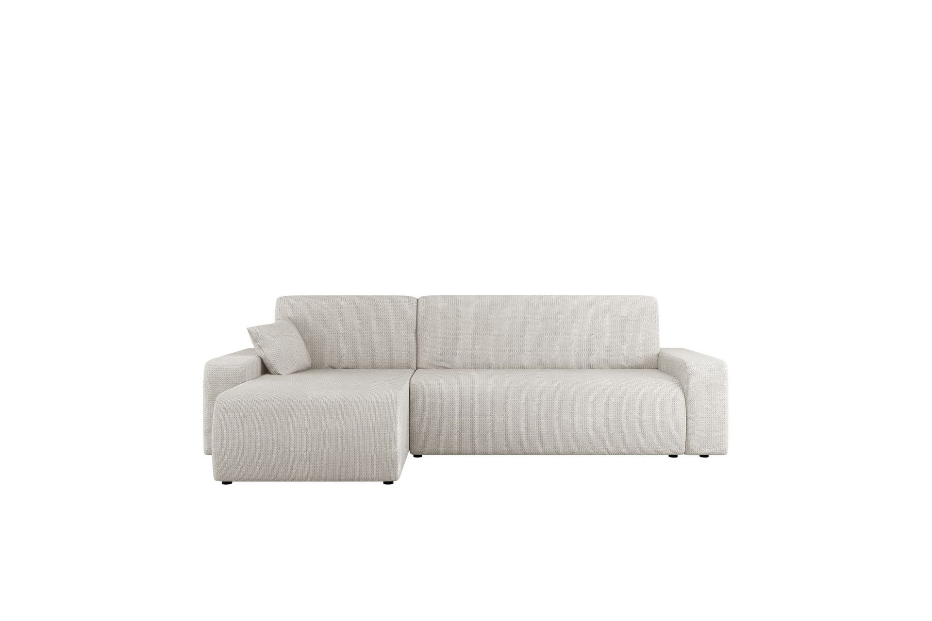 Barile B&auml;ddsoffa med Divan 3-sits i Plysch - Vit