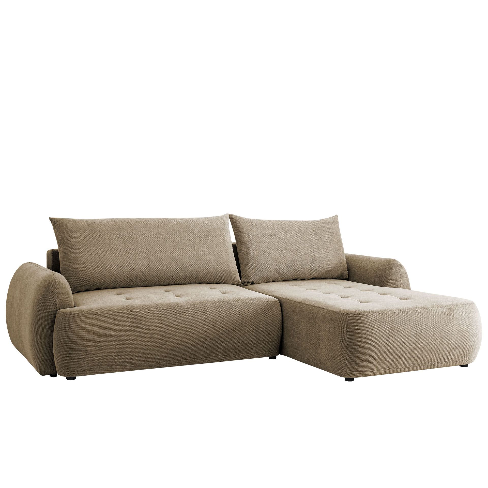 Bastos 3-sits Bäddsoffa med Divan Högervänd - Mörkbeige