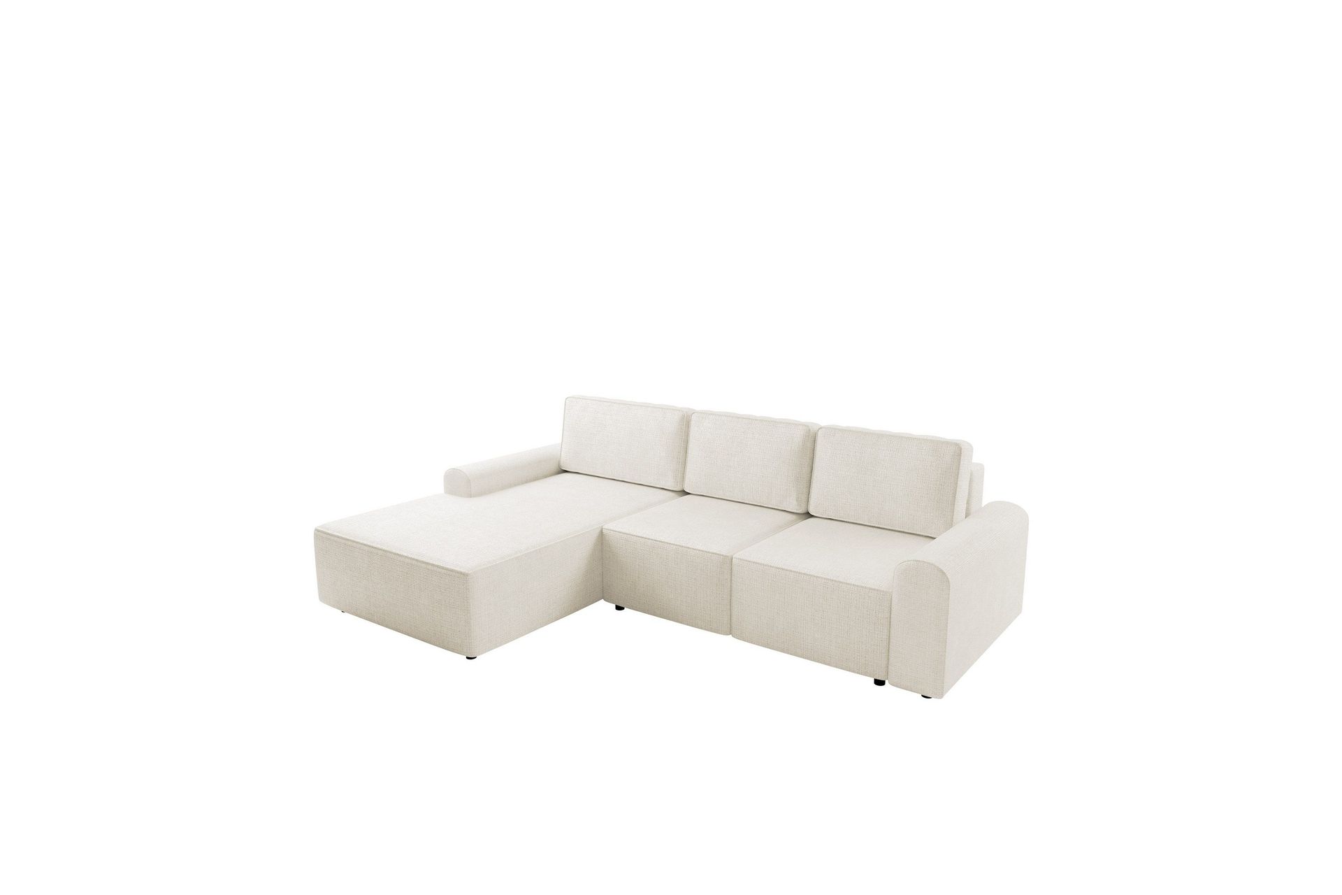 Bella B&auml;ddsoffa med Divan 3-sits i Plysch - Beige