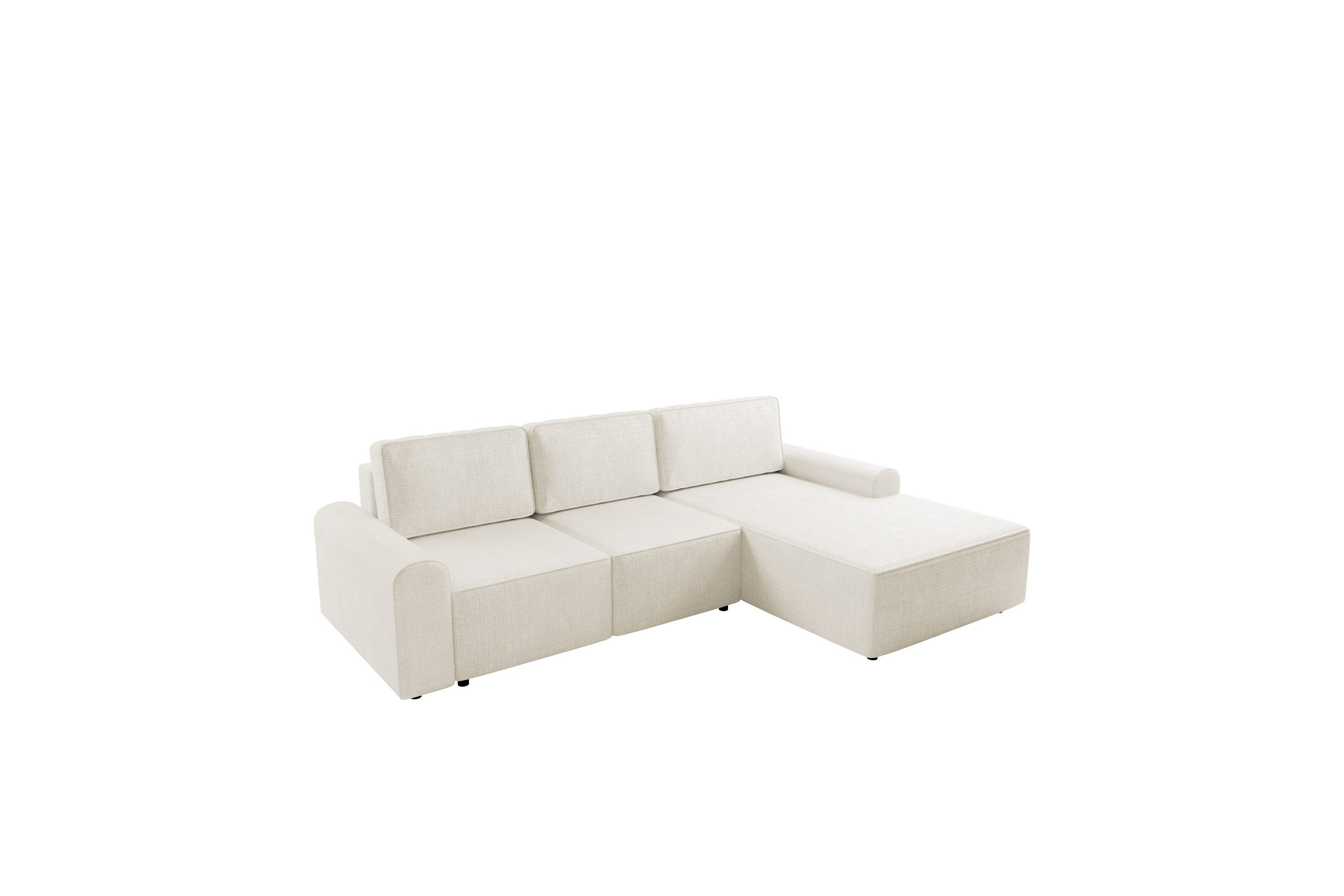 Bella Bäddsoffa med Divan 3-sits i Plysch Beige